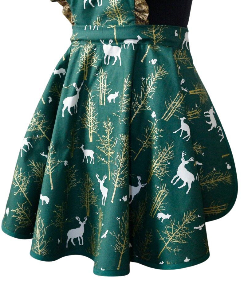 Christmas Apron for Women, Winter Woodland Animal Apron