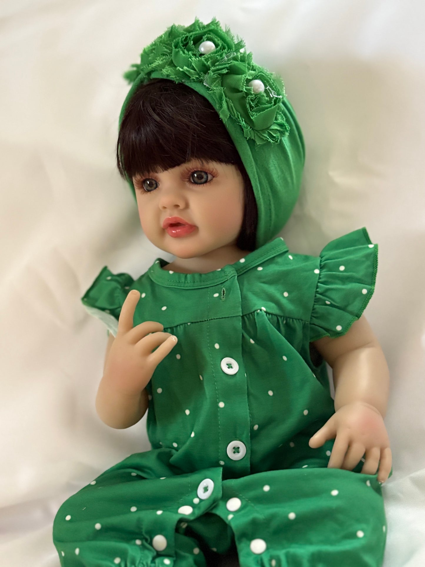 Adorable Reborn Girl Doll, Lifelike and Realistic, Two Outfits