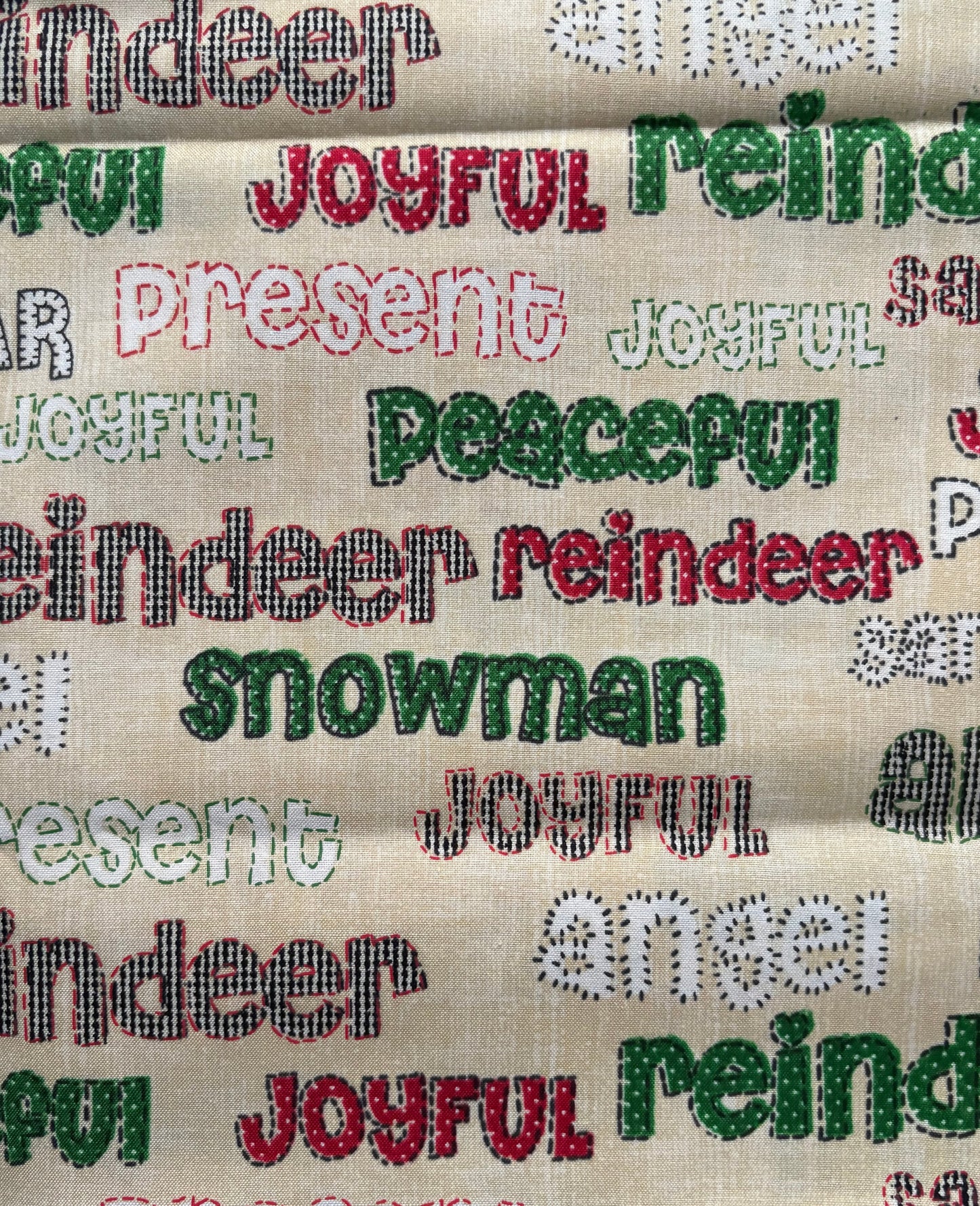 2 YARDS Whistler Studios Craft Paper Christmas, Designer Cotton, Quilting Fabric