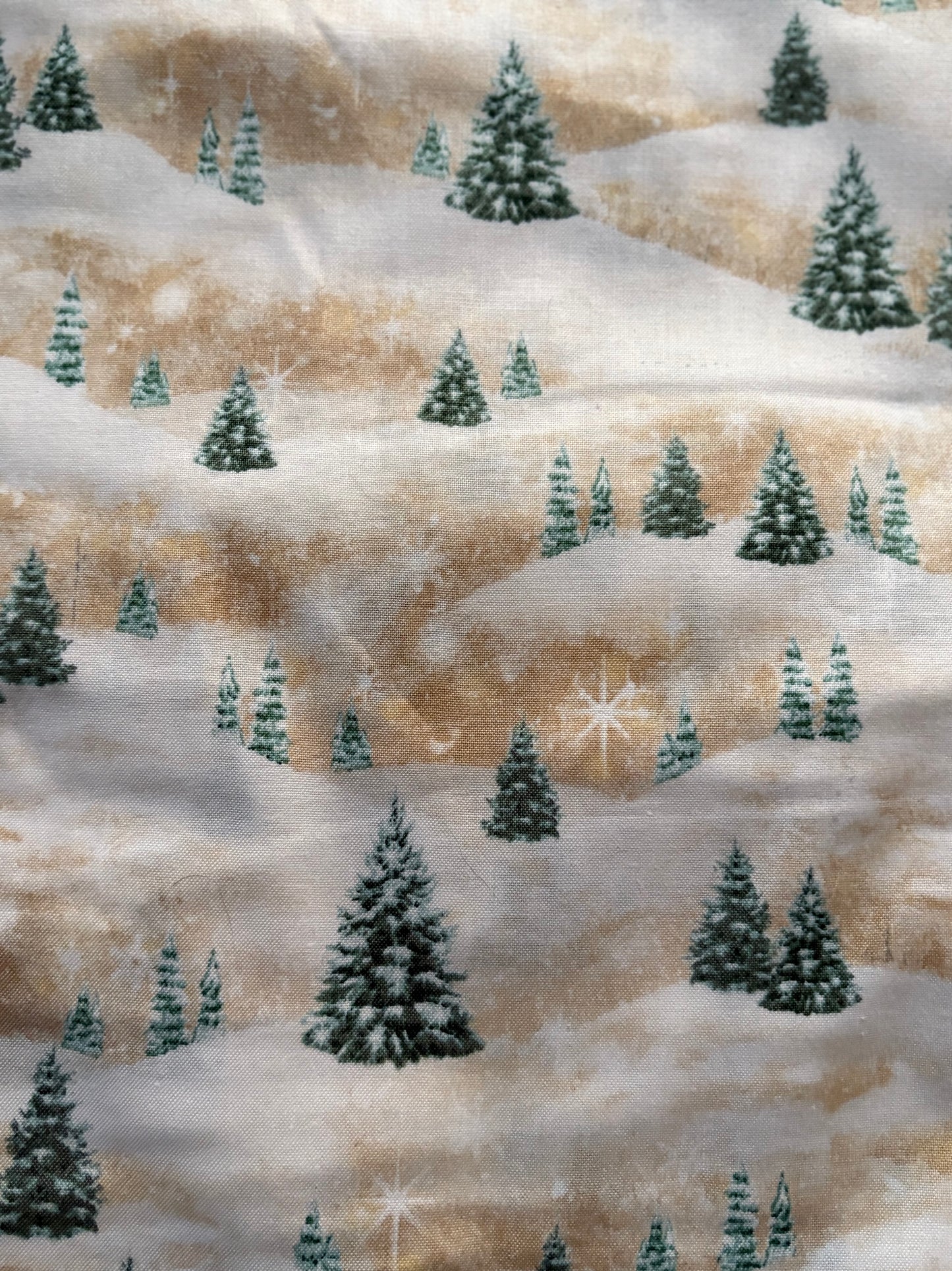 Quilting Treasures Christmas Winter Pine Trees, Designer Cotton, Quilting Fabric, Sold by YARD