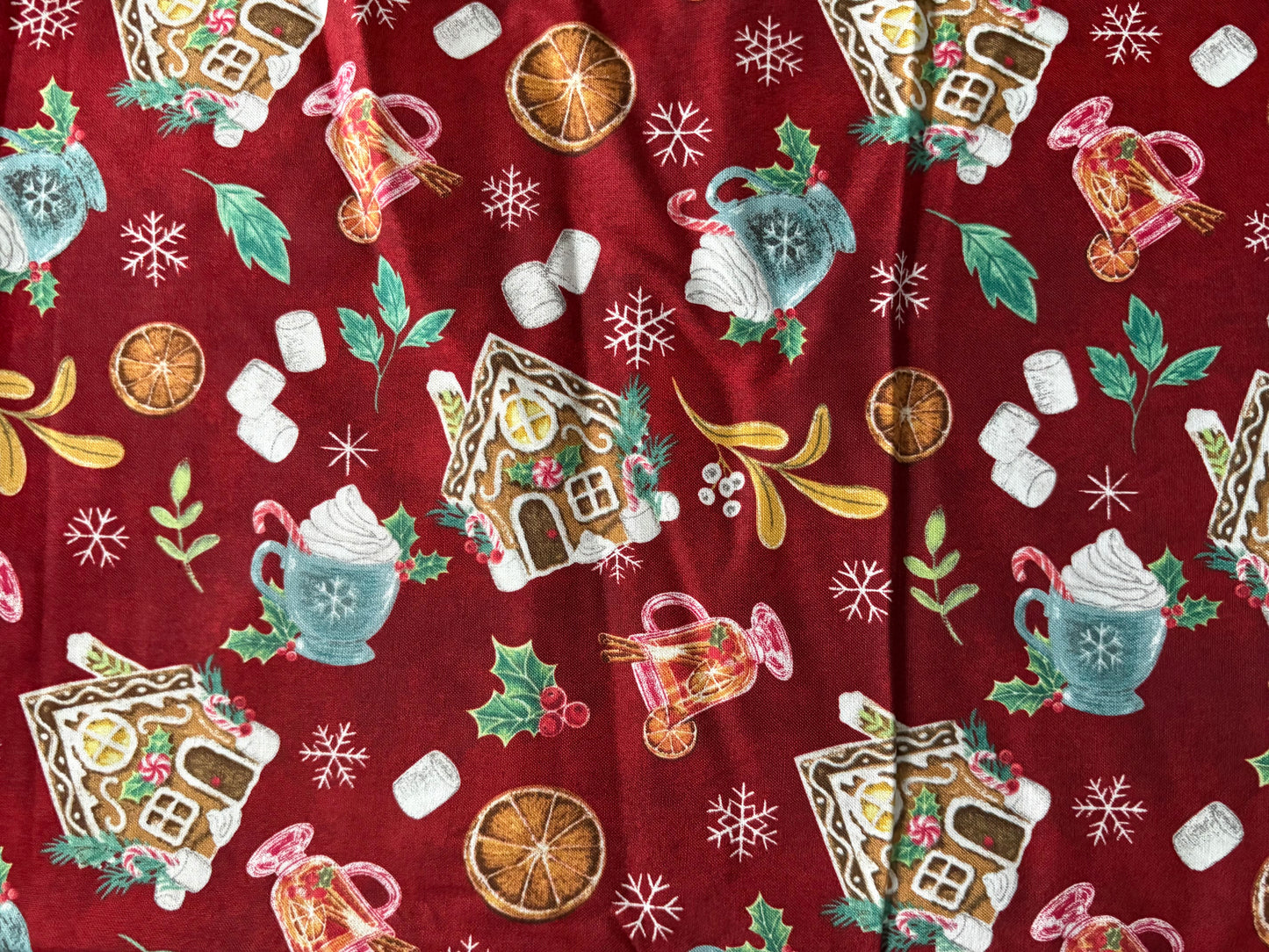 2 YARDS Blank Quilting Mistletoe Magic by Lily Ford, Designer Cotton, Quilting Fabric