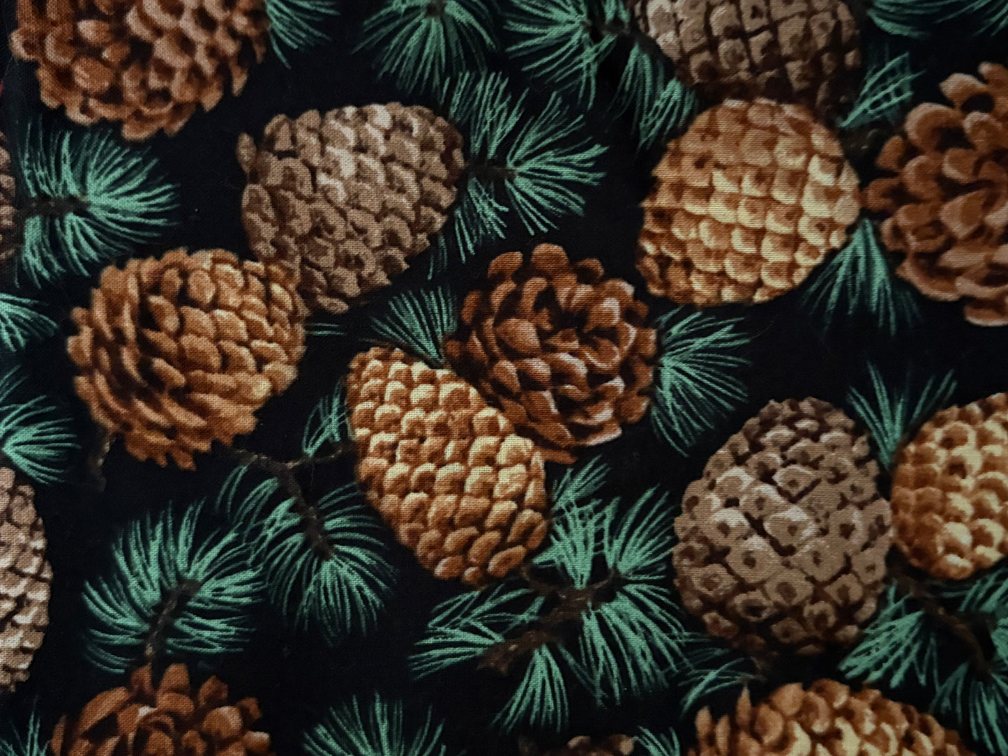 JoAnn Winter Pinecones Christmas, Designer Cotton, Quilting Fabric, Sold by YARD