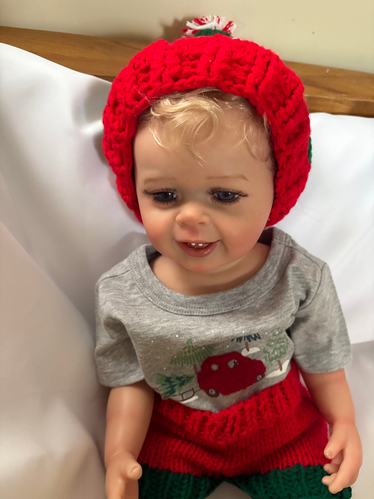 Adorable Reborn Boy Doll, Lifelike and Realistic, Includes Christmas Outfit