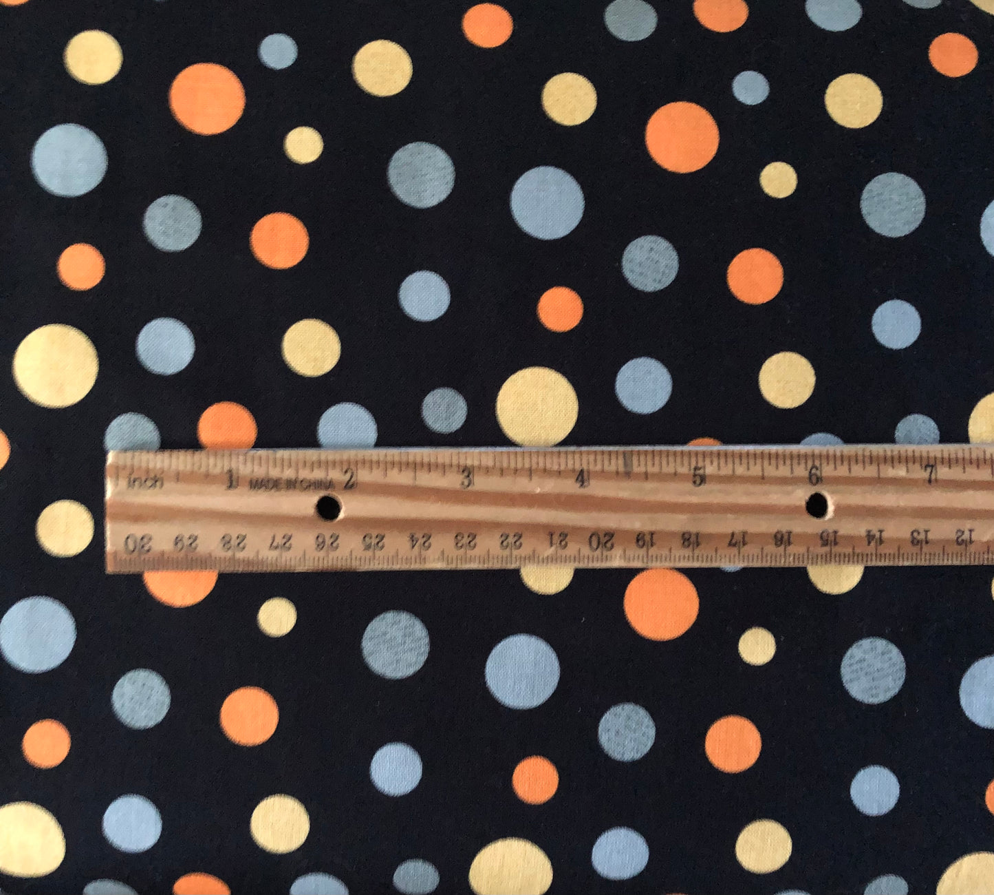 Studio E Fabric Witchy by DT-K Signature Halloween Large Polka Dots on Black, Designer Cotton, Quilting Fabric, Sold by YARD