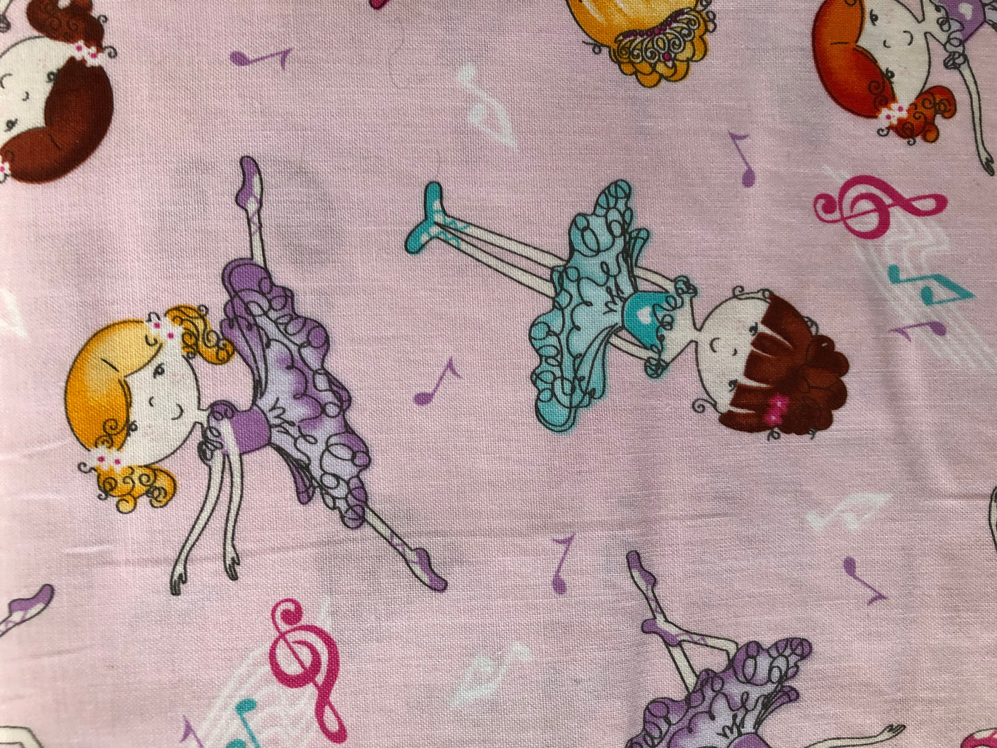 Studio E Balle-Rina Swizzle Sticks Pink, Ballet Girls, Designer Cotton, Quilting Fabric, Sold by YARD