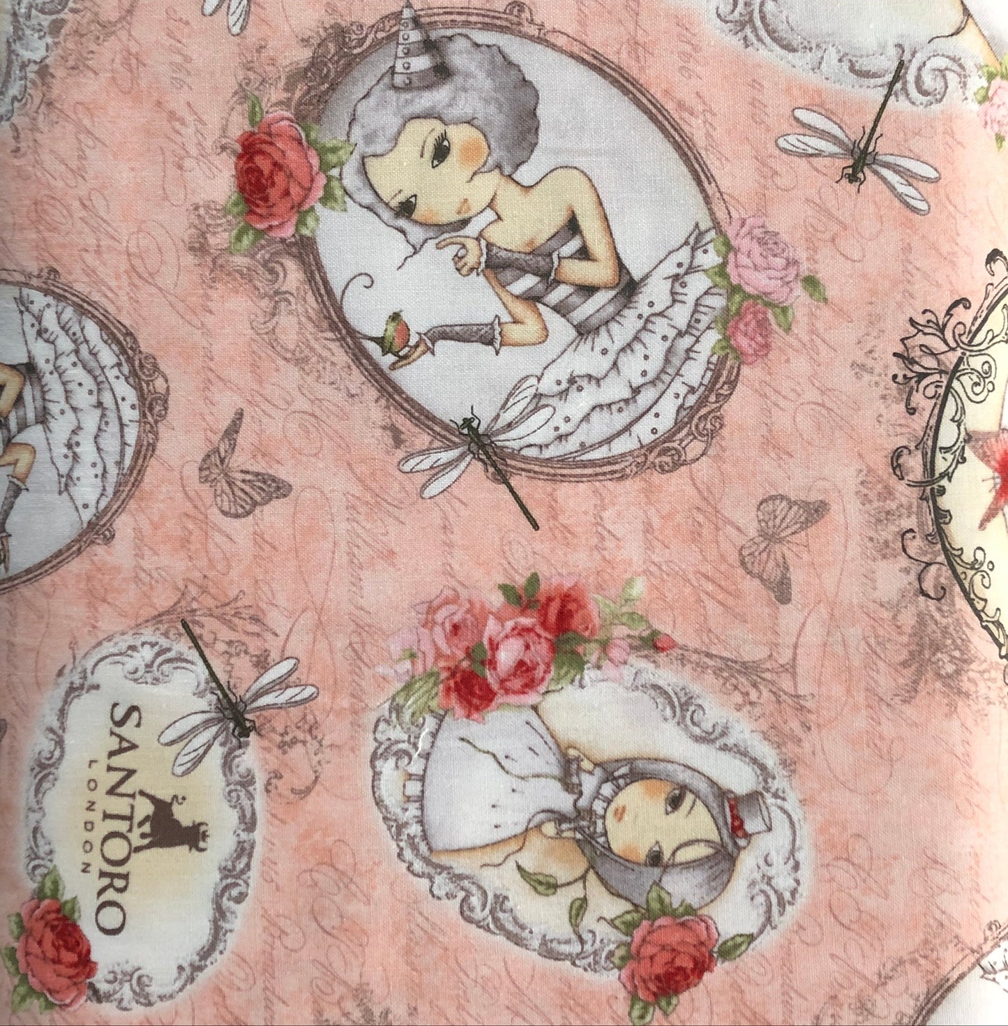 Quilting Treasures Cameo Girl La Vie En Rose Girls Santoro London, Designer Cotton, Quilting Fabric, Sold by YARD