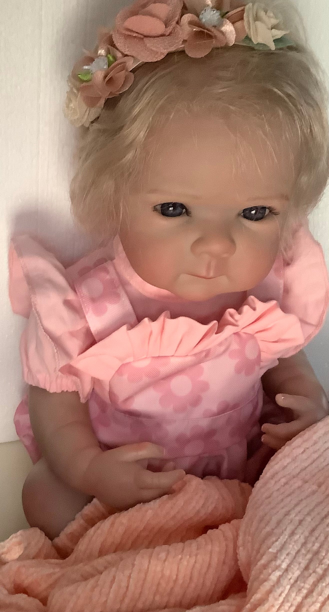 Adorable Reborn Girl Baby Doll, Realistic Lifelike Newborn with One Outfit, Pajamas, and Blanket