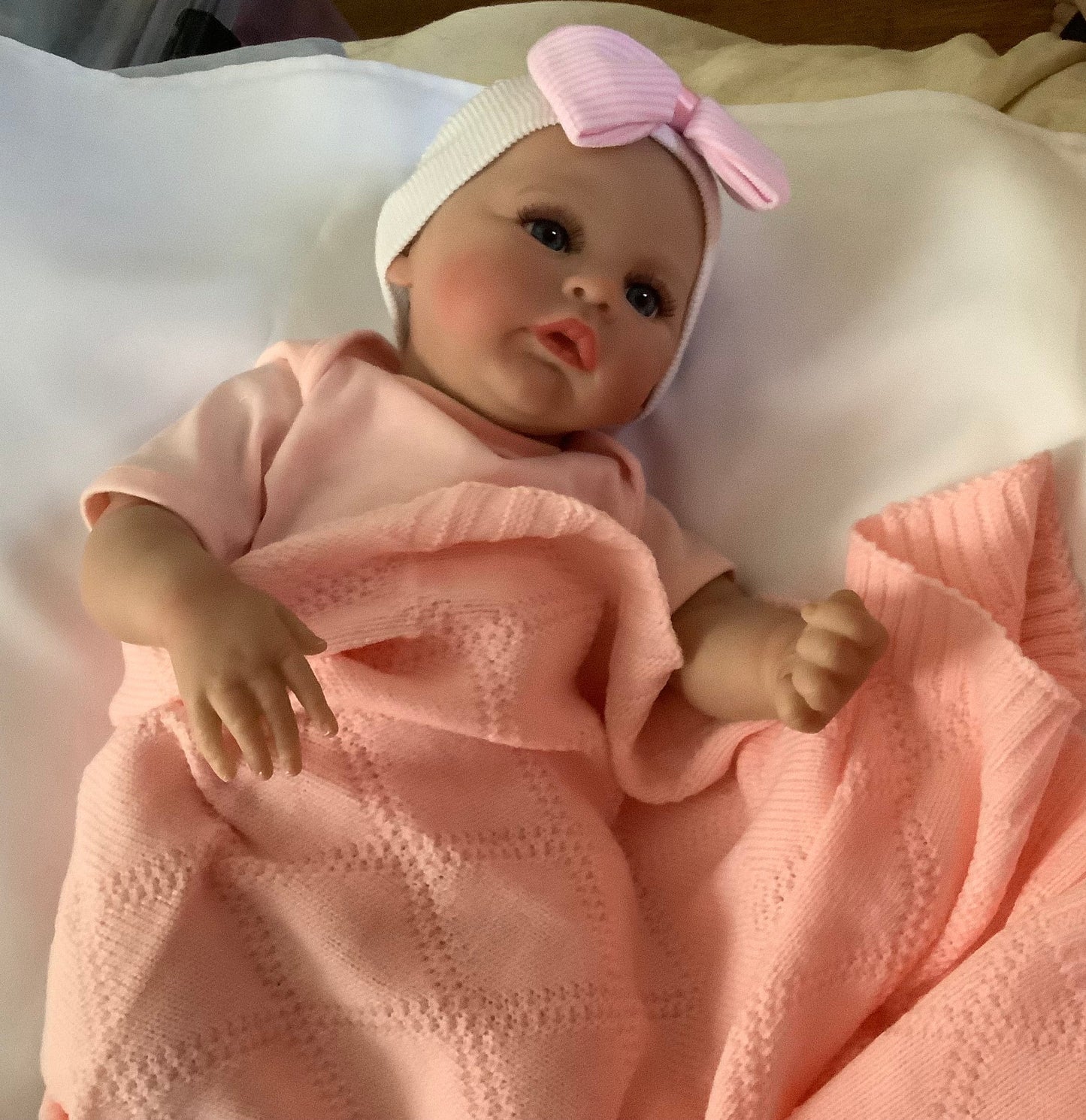 Adorable Reborn Newborn Girl Doll, Lifelike and Realistic with Blanket