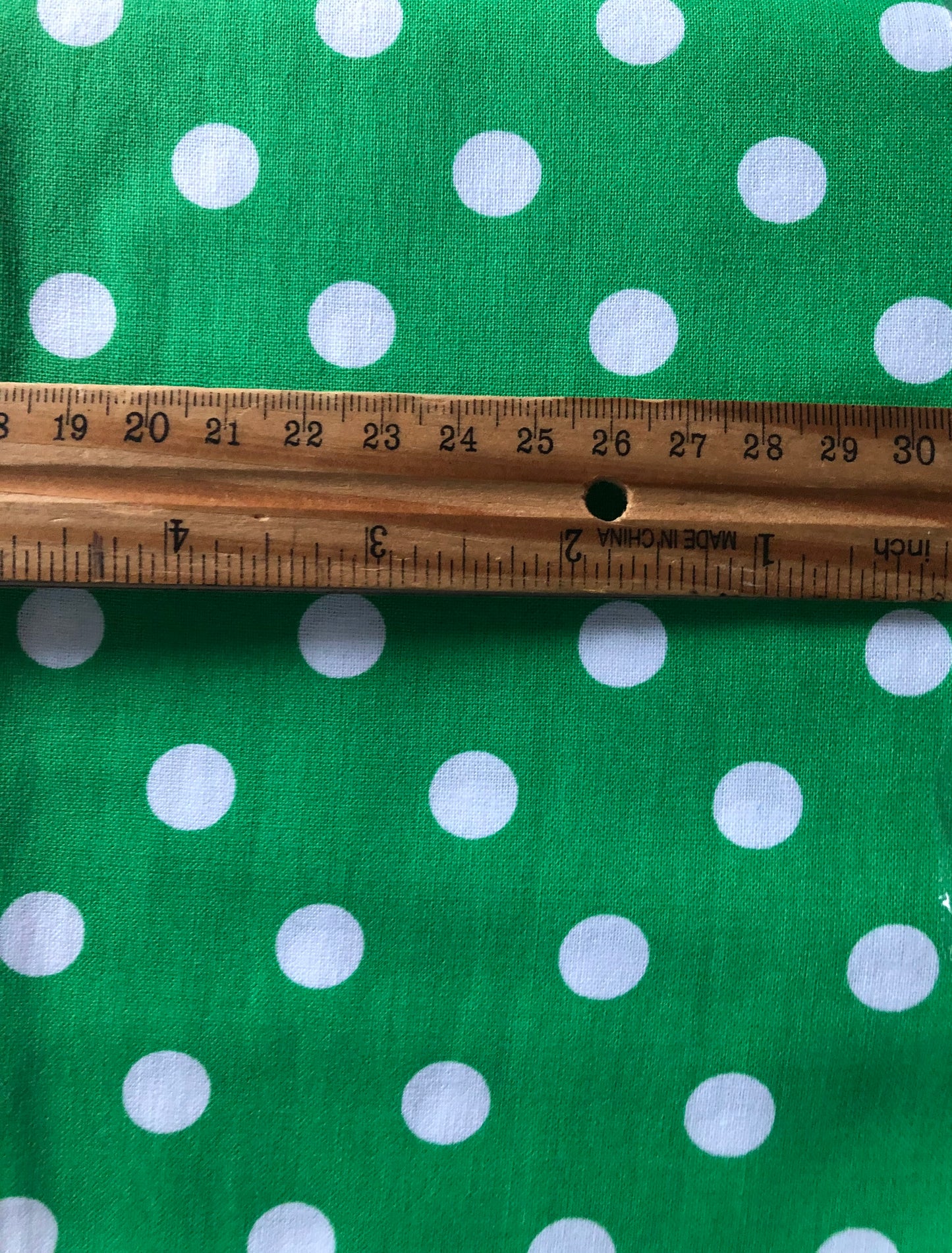 Michael Miller That's It Dot Kelly Green and White Polka Dots, Designer Cotton, Quilting Fabric, Sold by YARD