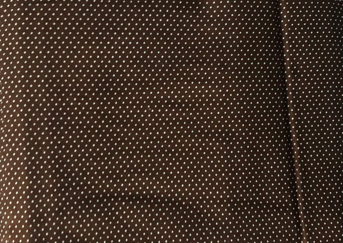 Robert Kaufman Sevenberry Petite Basics Brown and White Mini Polka Dots, Designer Cotton, Quilting Fabric, Sold by YARD