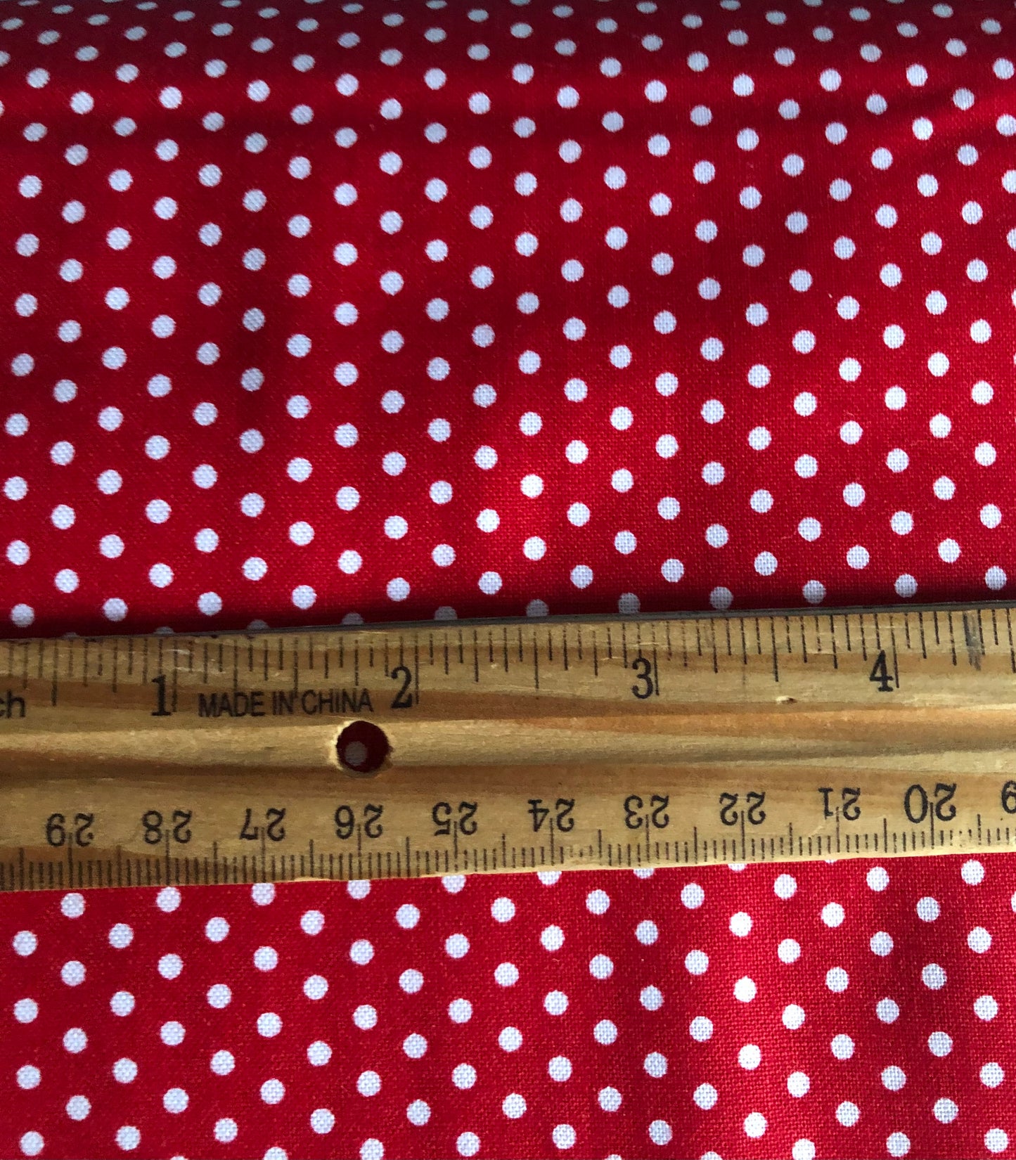 Robert Kaufman Spot On Pin Dot Red and White Polka Dots, Designer Cotton, Quilting Fabric, Sold by YARD