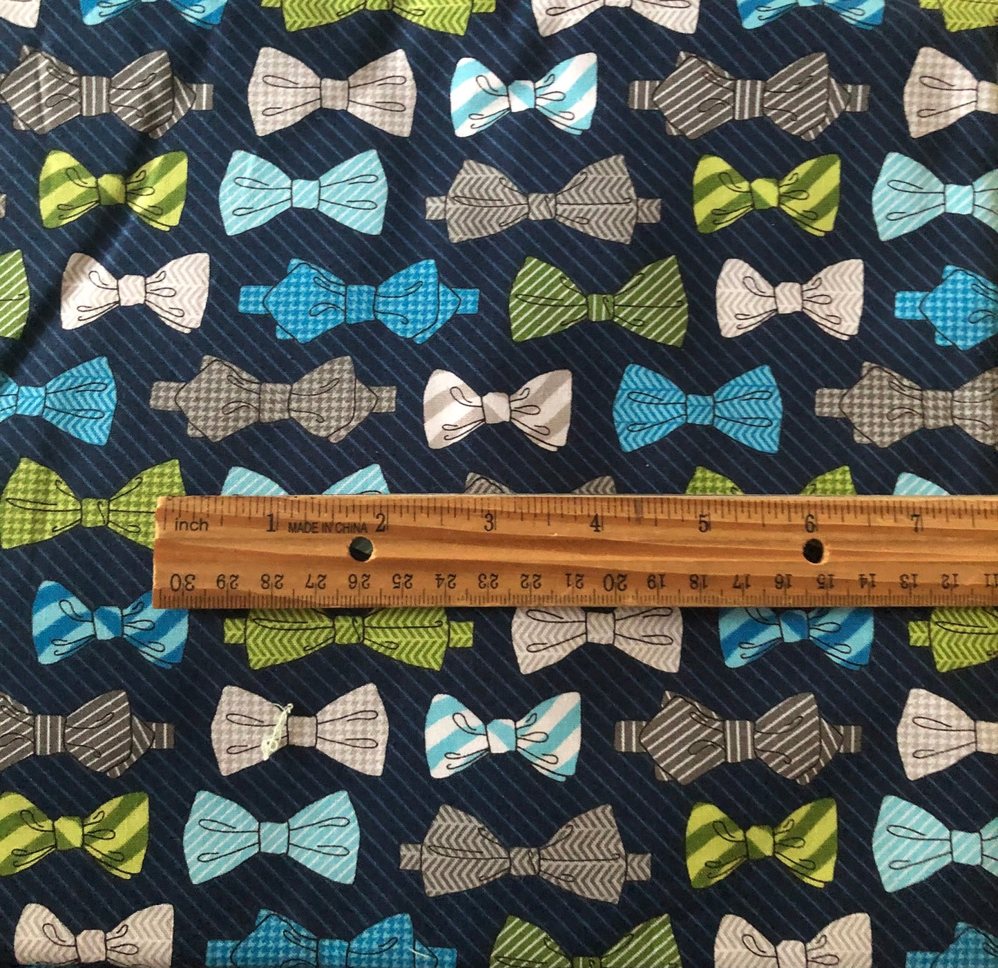 Robert Kaufman Fox and the Houndstooth Bowties Blue by Andie Hanna, Designer Cotton Fabric, Quilting Fabric, Sold by YARD