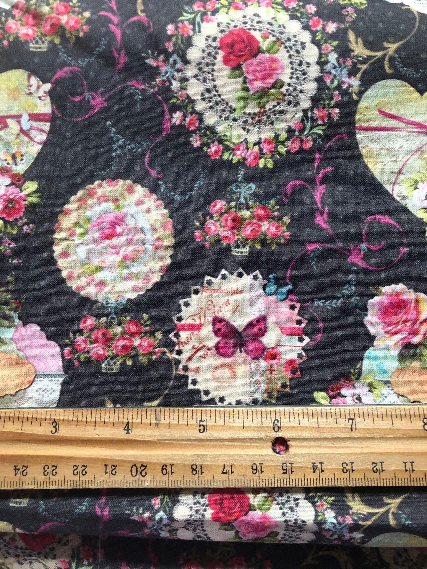 Stof European Fabric France Hearts, Designer Cotton, Quilting Fabric, Sold by YARD