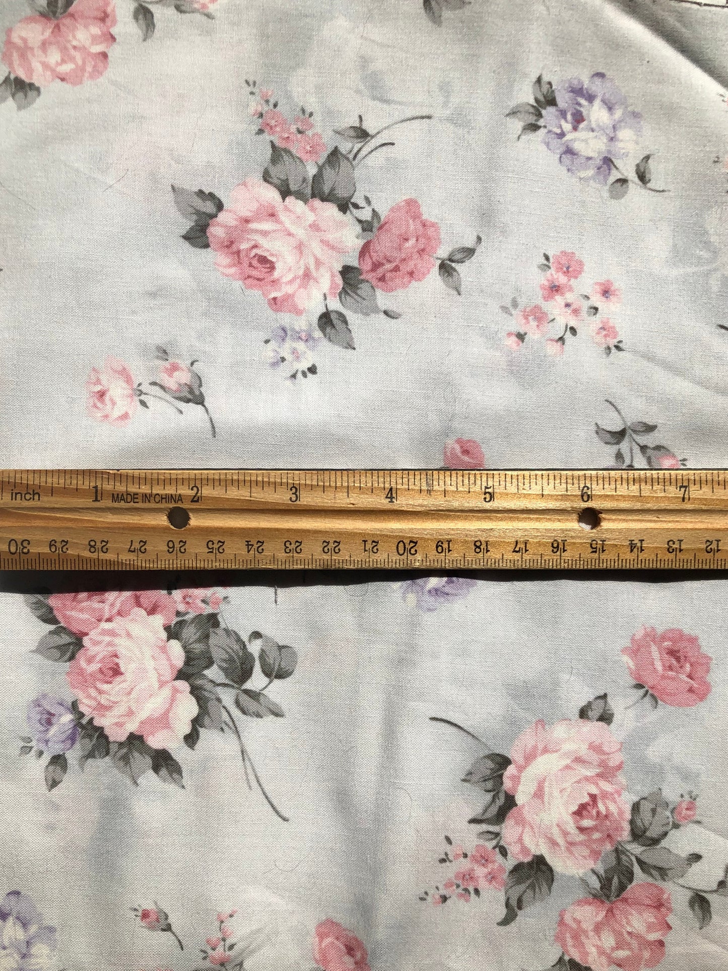 Robert Kaufman Pink and Purple Roses on Gray by Studio RK Fabric, Designer Cotton, Quilting Fabric, Sold by YARD, Made in Japan