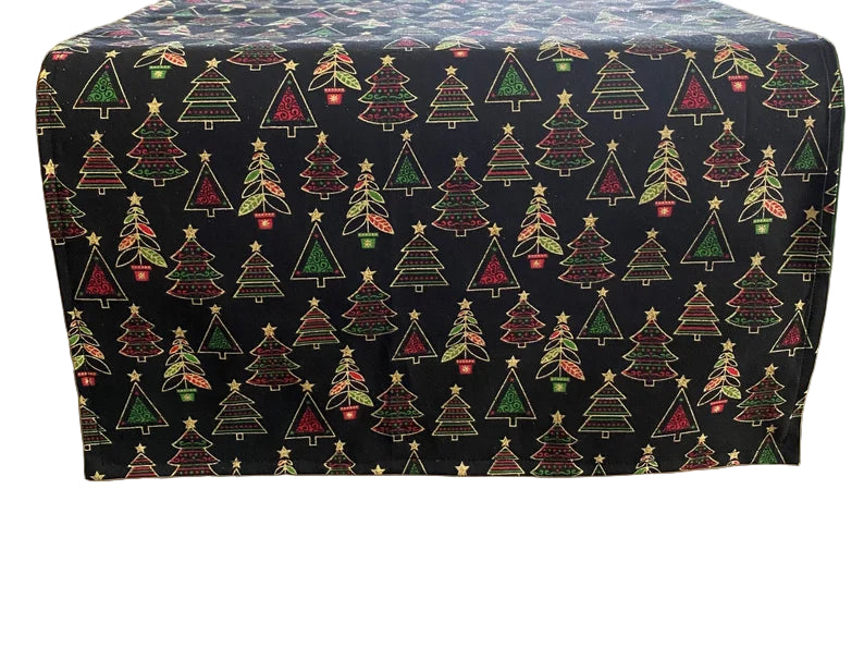 Christmas Tree Table Runner, Elegant Christmas Table Runner, Gold Christmas Tree Table Runner