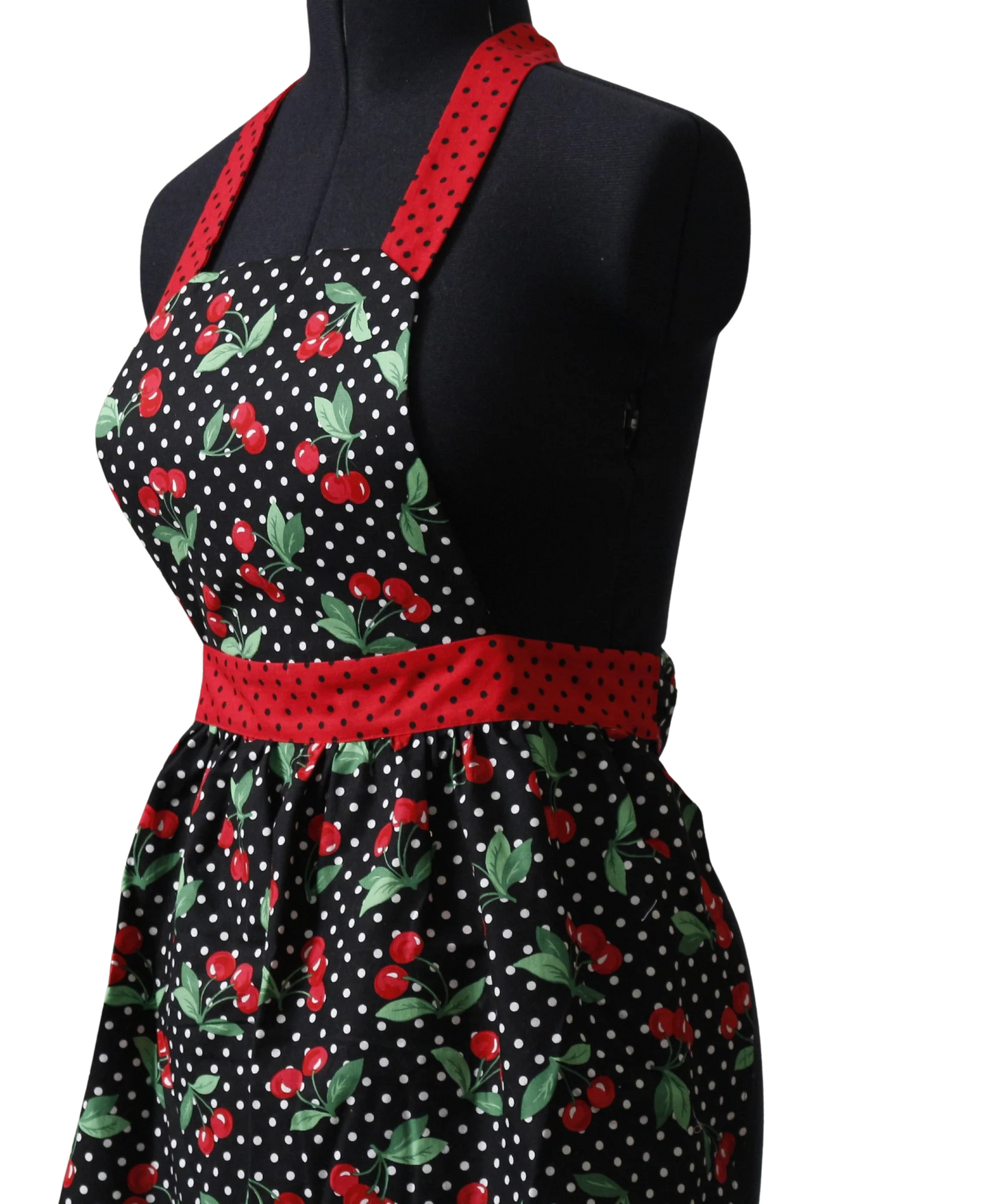 Apron for Women, Retro Cherry and Polka Dots Apron for Women
