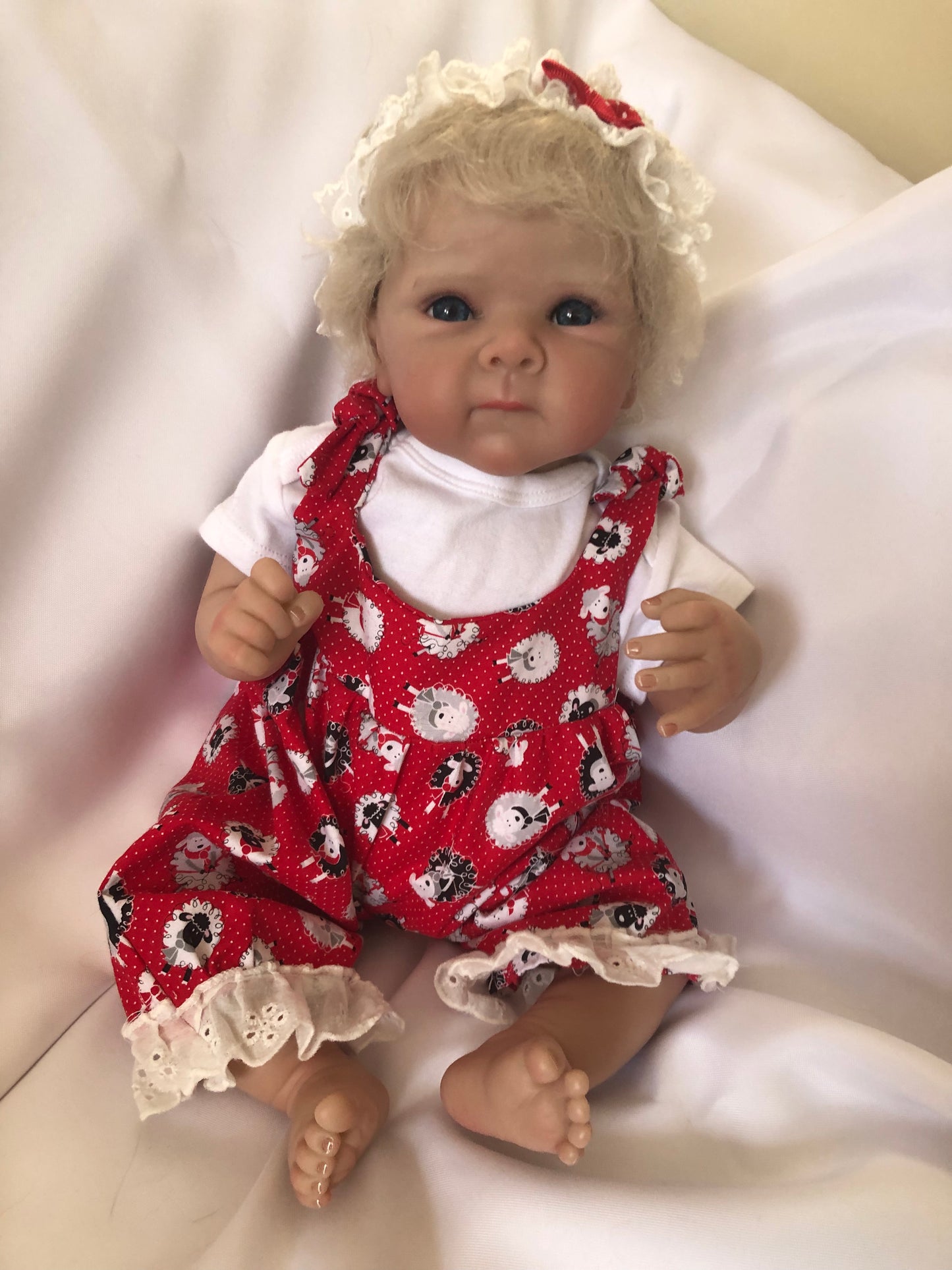 Adorable Reborn Girl Baby Doll, Realistic Lifelike Newborn, Handmade Outfit