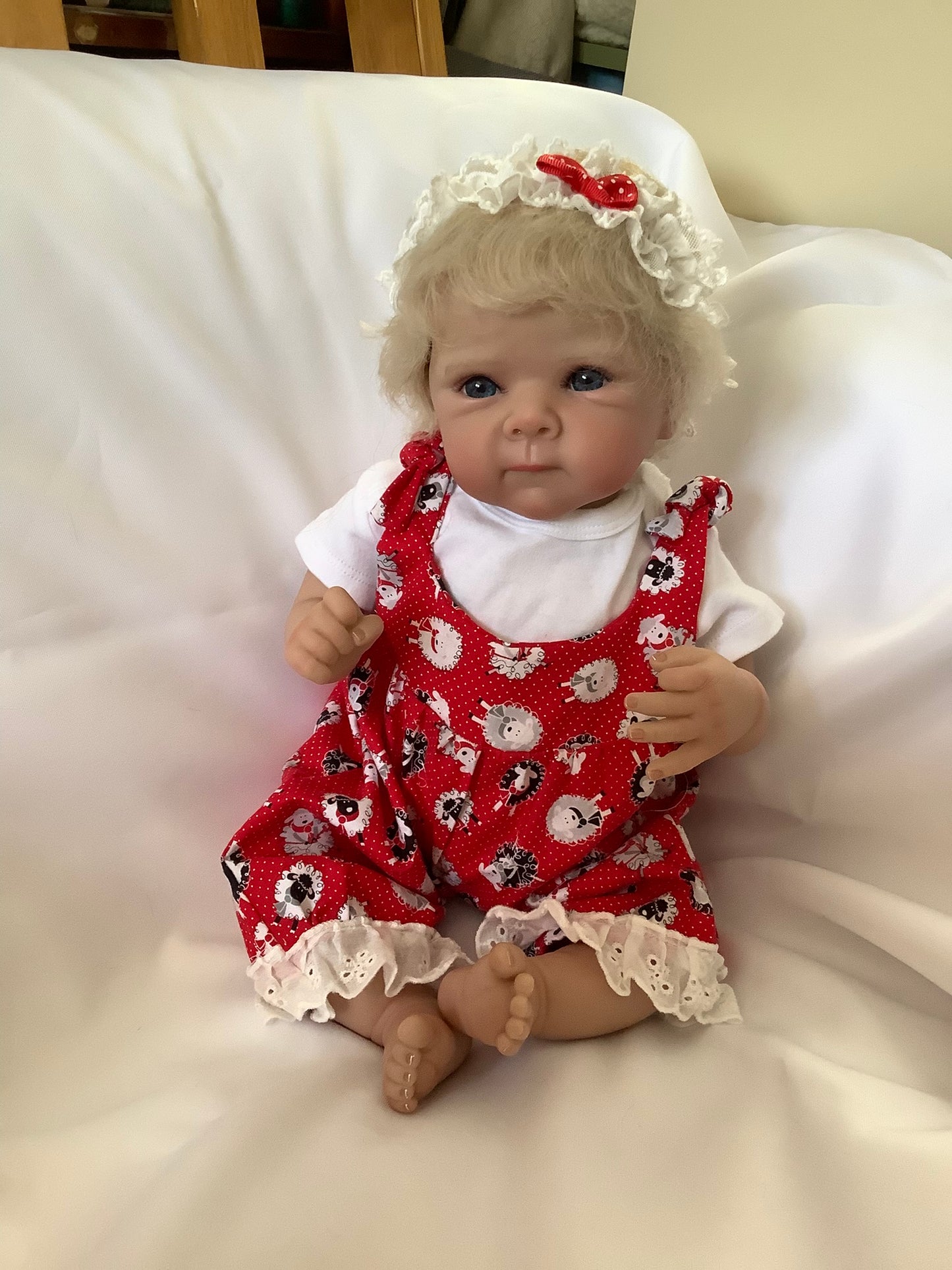 Adorable Reborn Girl Baby Doll, Realistic Lifelike Newborn, Handmade Outfit