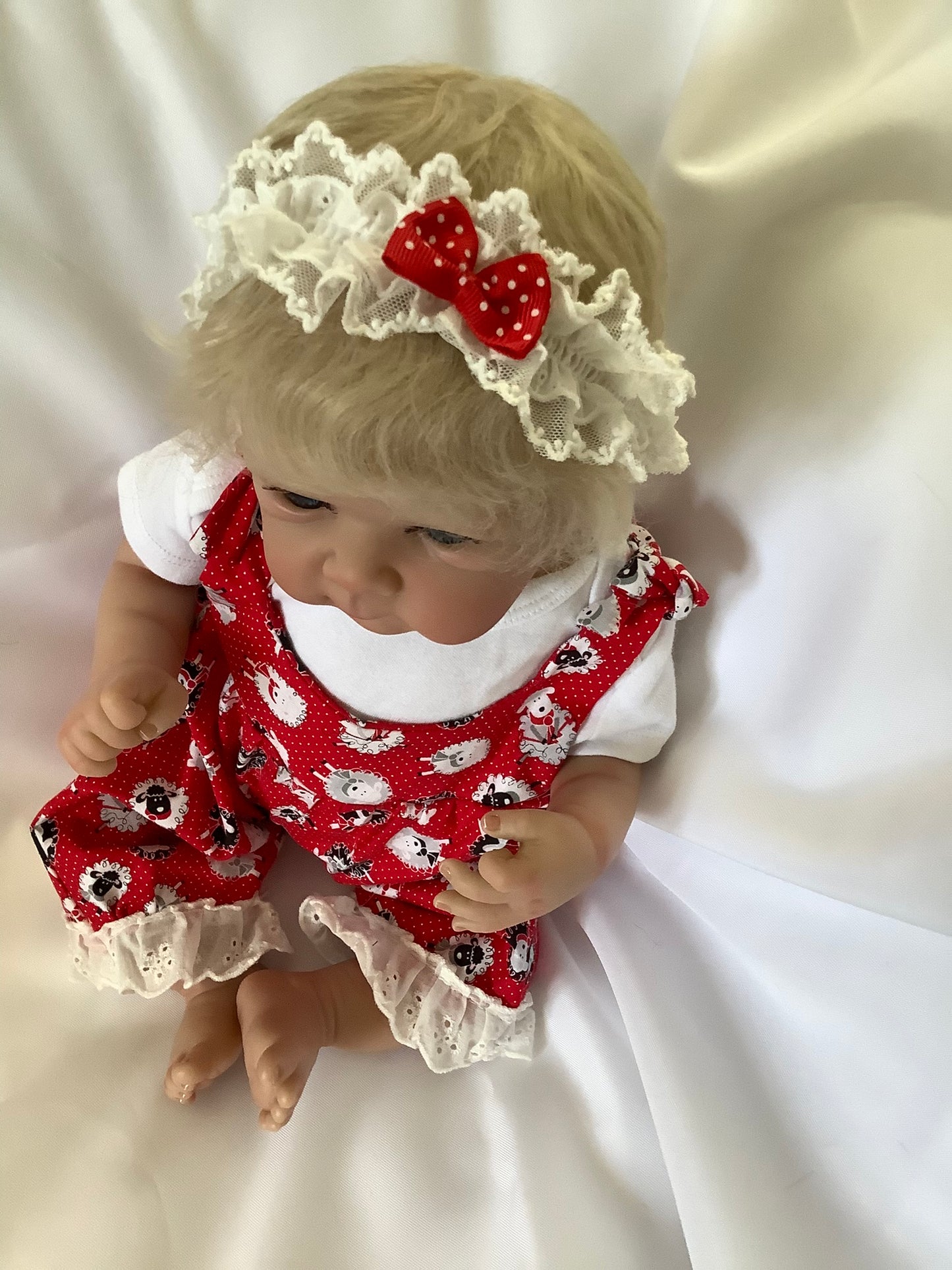 Adorable Reborn Girl Baby Doll, Realistic Lifelike Newborn, Handmade Outfit