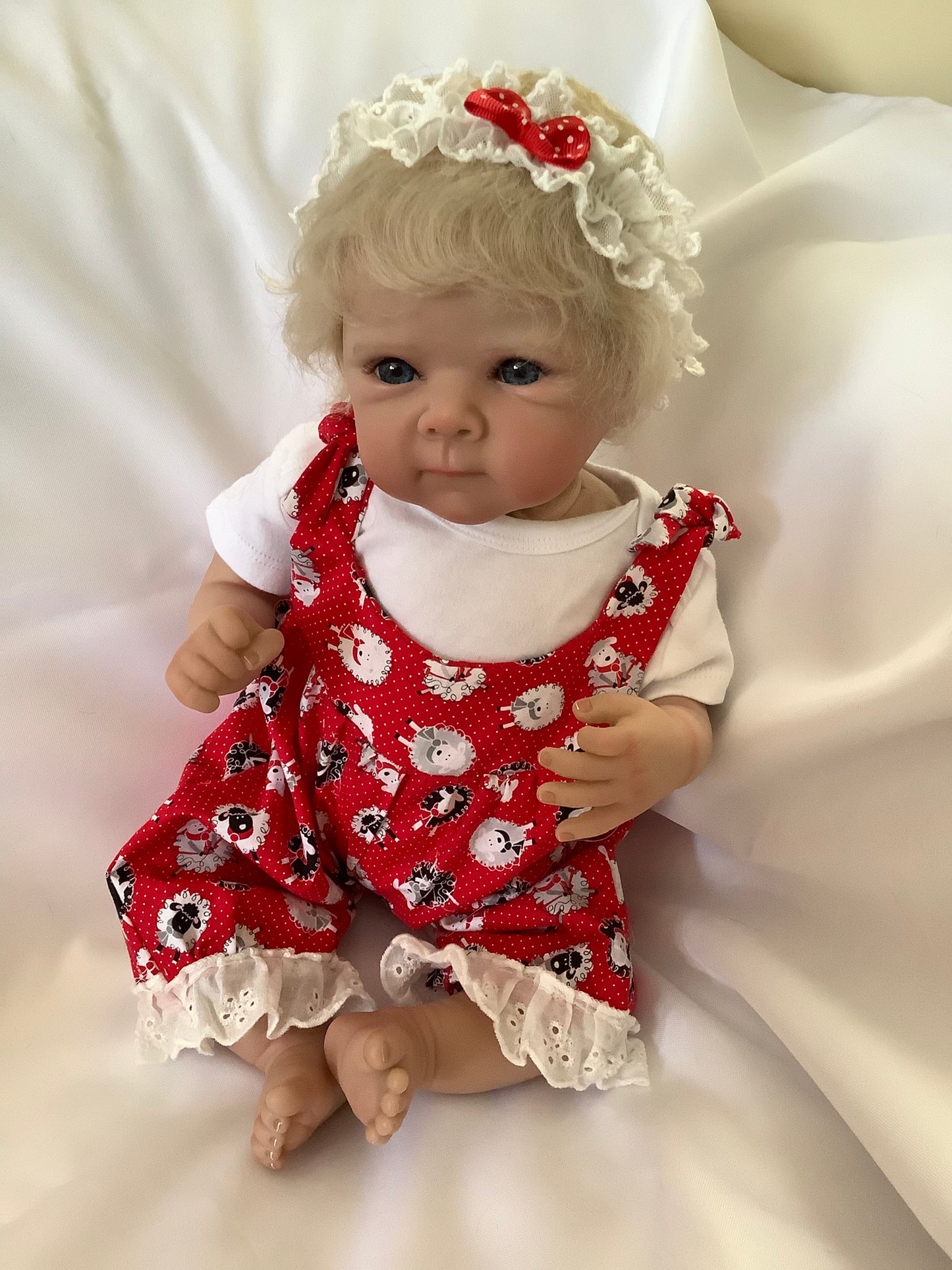 Adorable Reborn Girl Baby Doll, Realistic Lifelike Newborn, Handmade Outfit