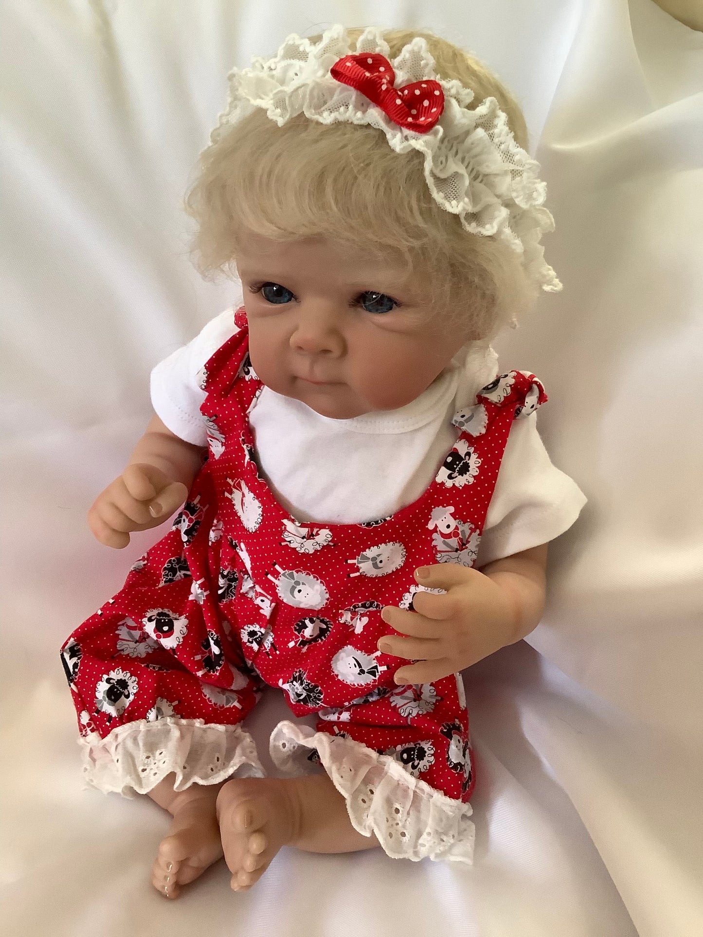 Adorable Reborn Girl Baby Doll, Realistic Lifelike Newborn, Handmade Outfit