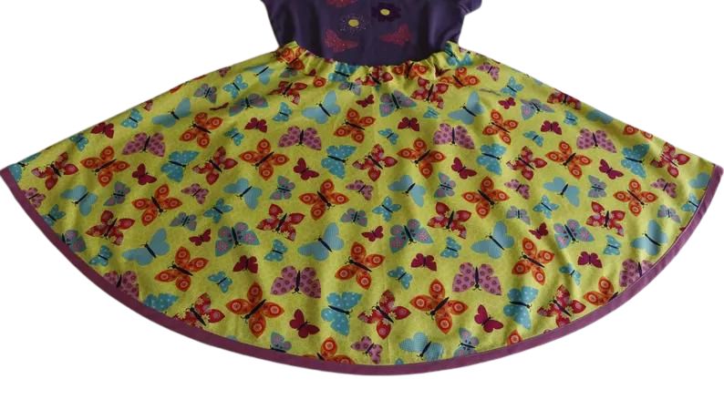 Butterflies and Flowers Birthday Outfit with Flower Crown,  Girls Size 6, Birthday Butterflies and Flowers Costume, Flower Princess