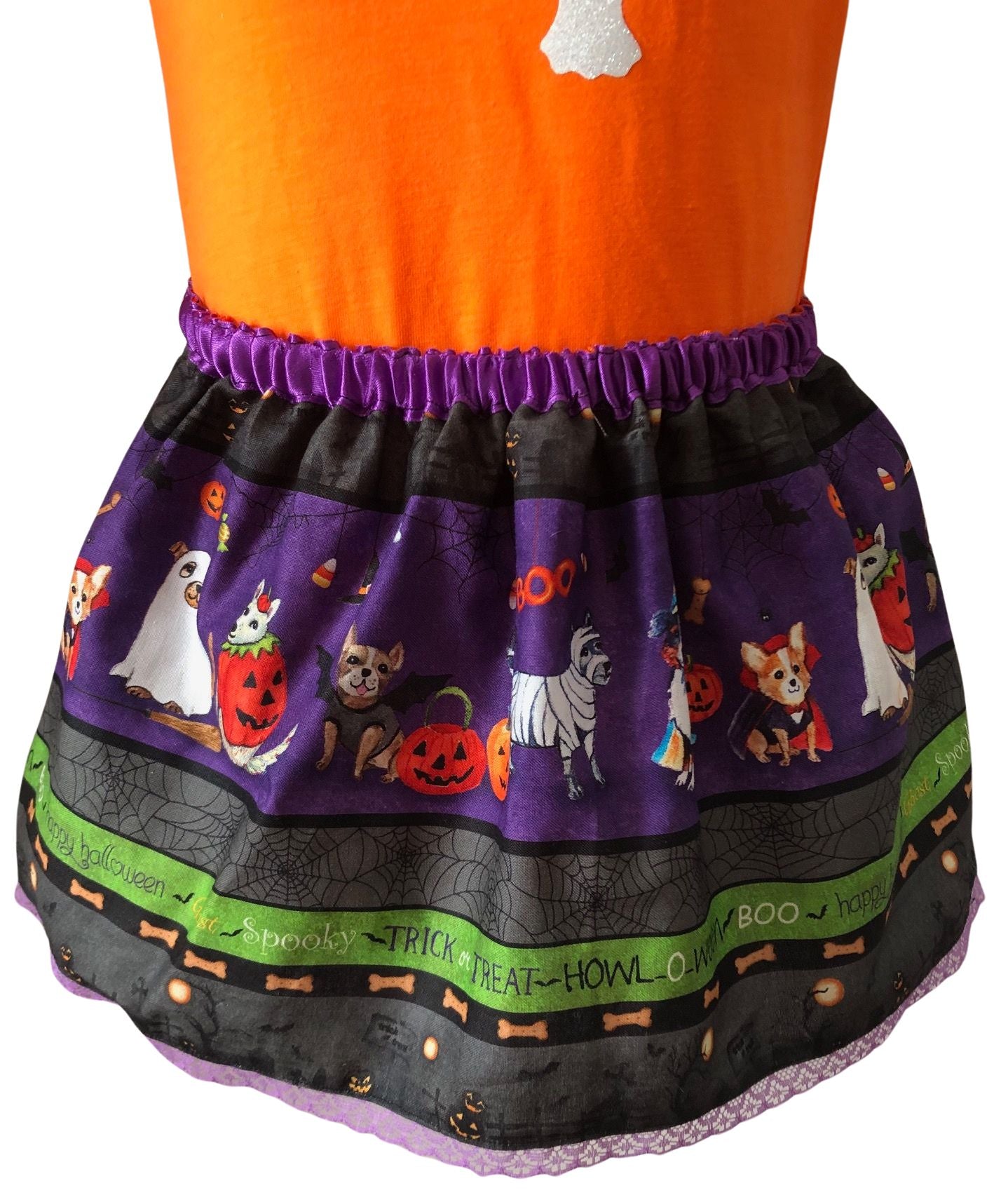 Halloween Trick or Treat Dogs and Ghosts Costume, Toddler Girls Size 24 Months