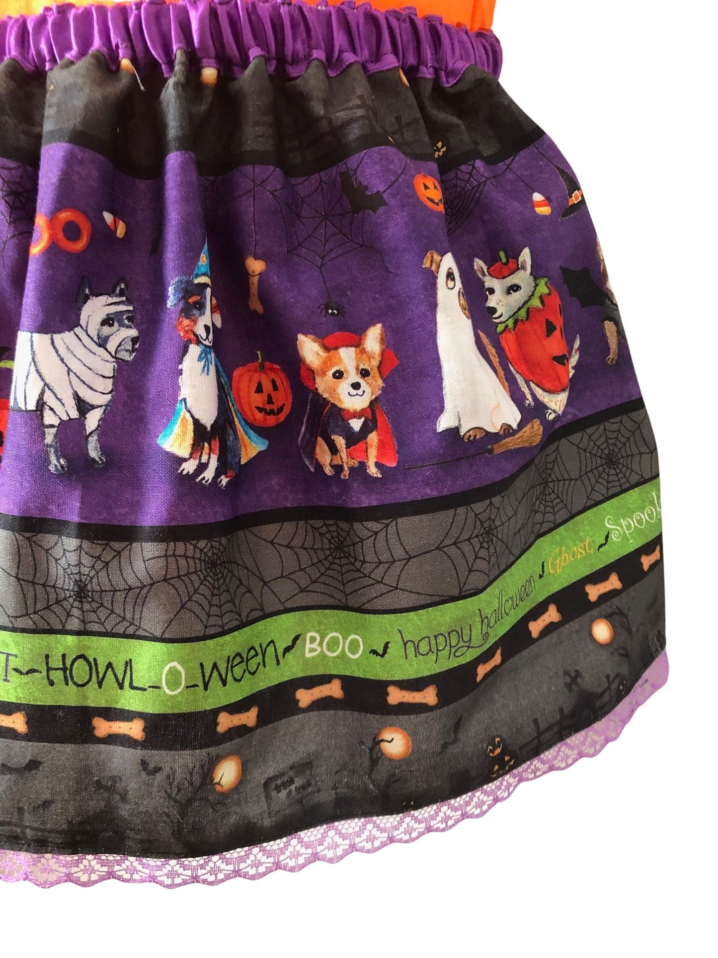 Halloween Trick or Treat Dogs and Ghosts Costume, Toddler Girls Size 24 Months