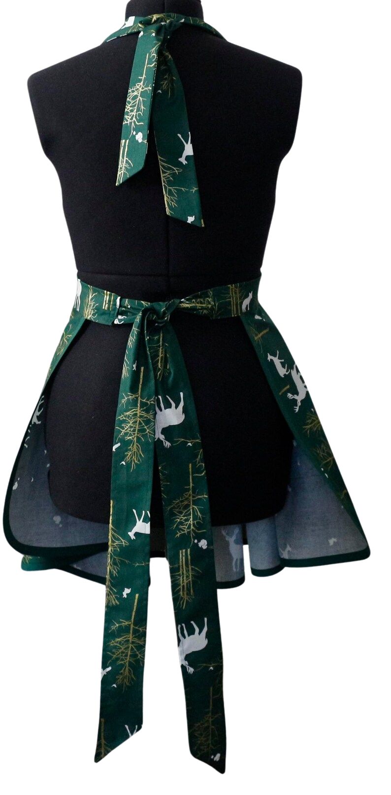 Christmas Apron for Women, Winter Woodland Animal Apron