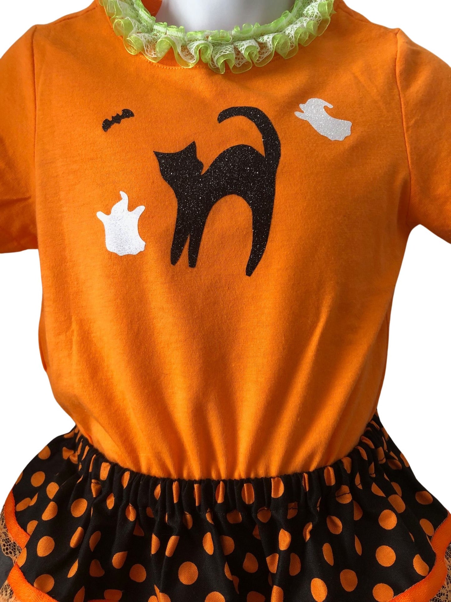 Halloween Trick or Treating Dogs, Ghosts, Bat, and Black Cats Costume, Toddler Girls Size 3