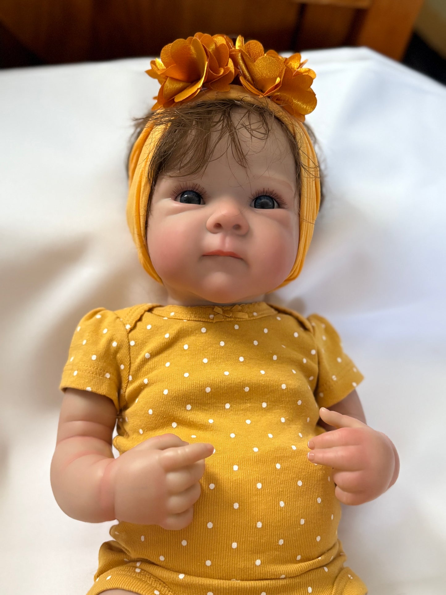Adorable Reborn Girl Baby Doll, Realistic Lifelike Newborn with Blanket