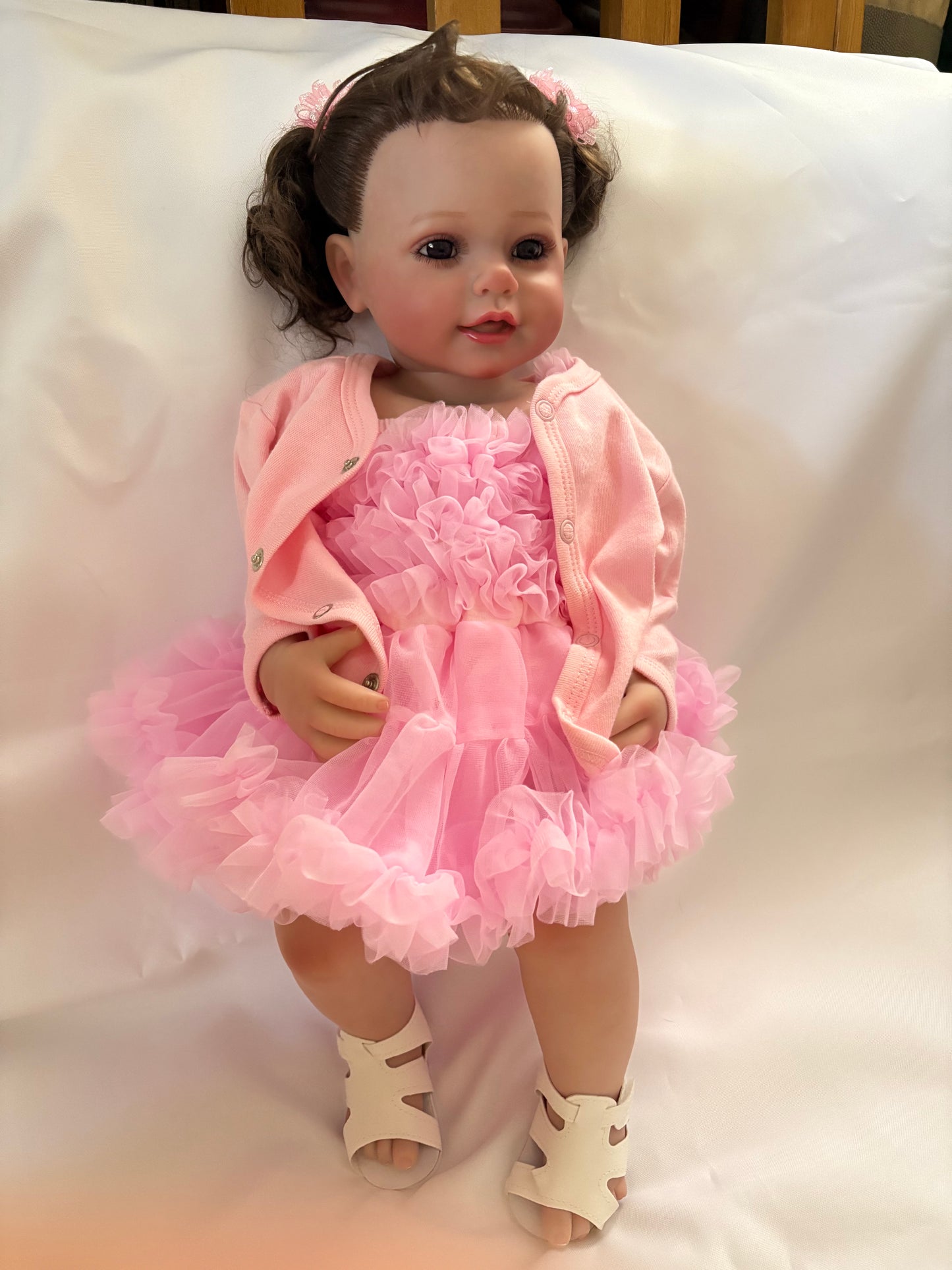 Adorable Reborn Girl Doll, Lifelike and Realistic with Plush Toy Rabbit