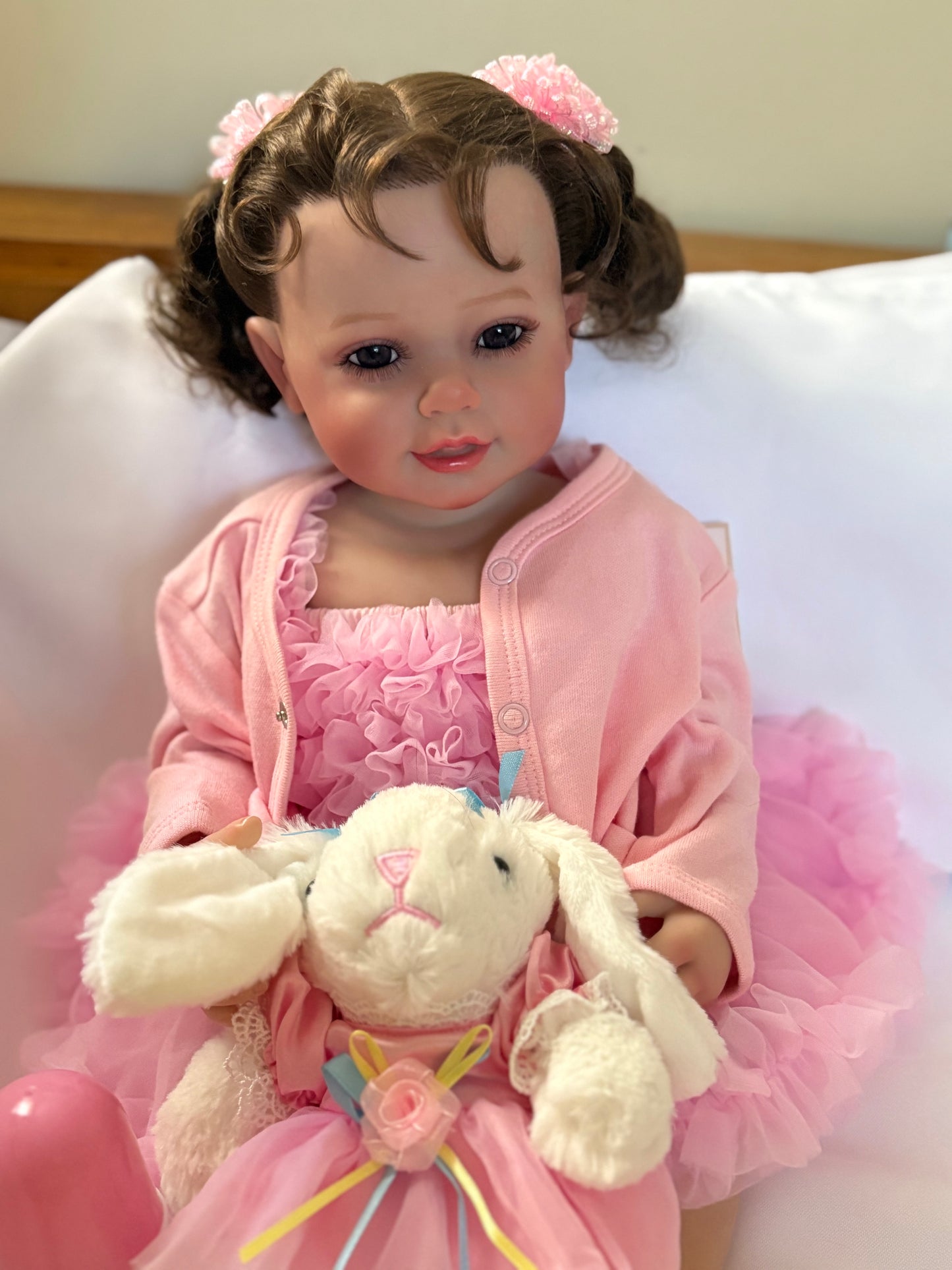 Adorable Reborn Girl Doll, Lifelike and Realistic with Plush Toy Rabbit