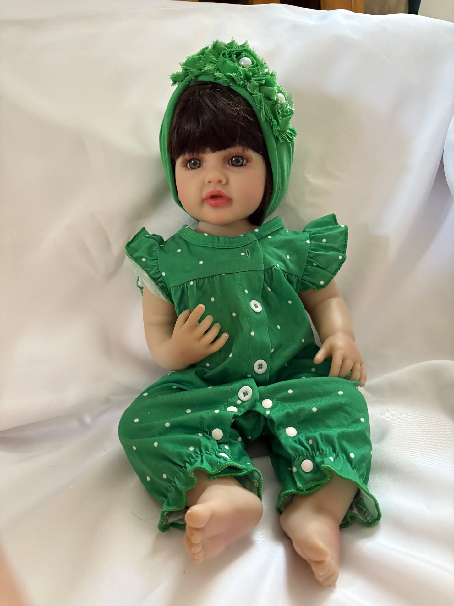 Adorable Reborn Girl Doll, Lifelike and Realistic, Two Outfits