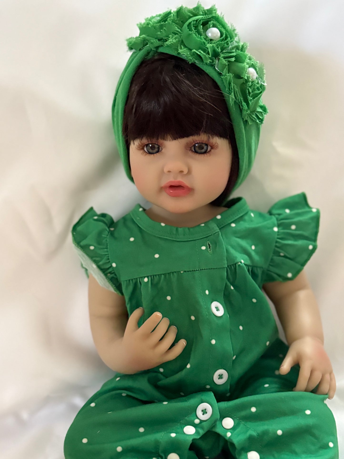 Adorable Reborn Girl Doll, Lifelike and Realistic, Two Outfits