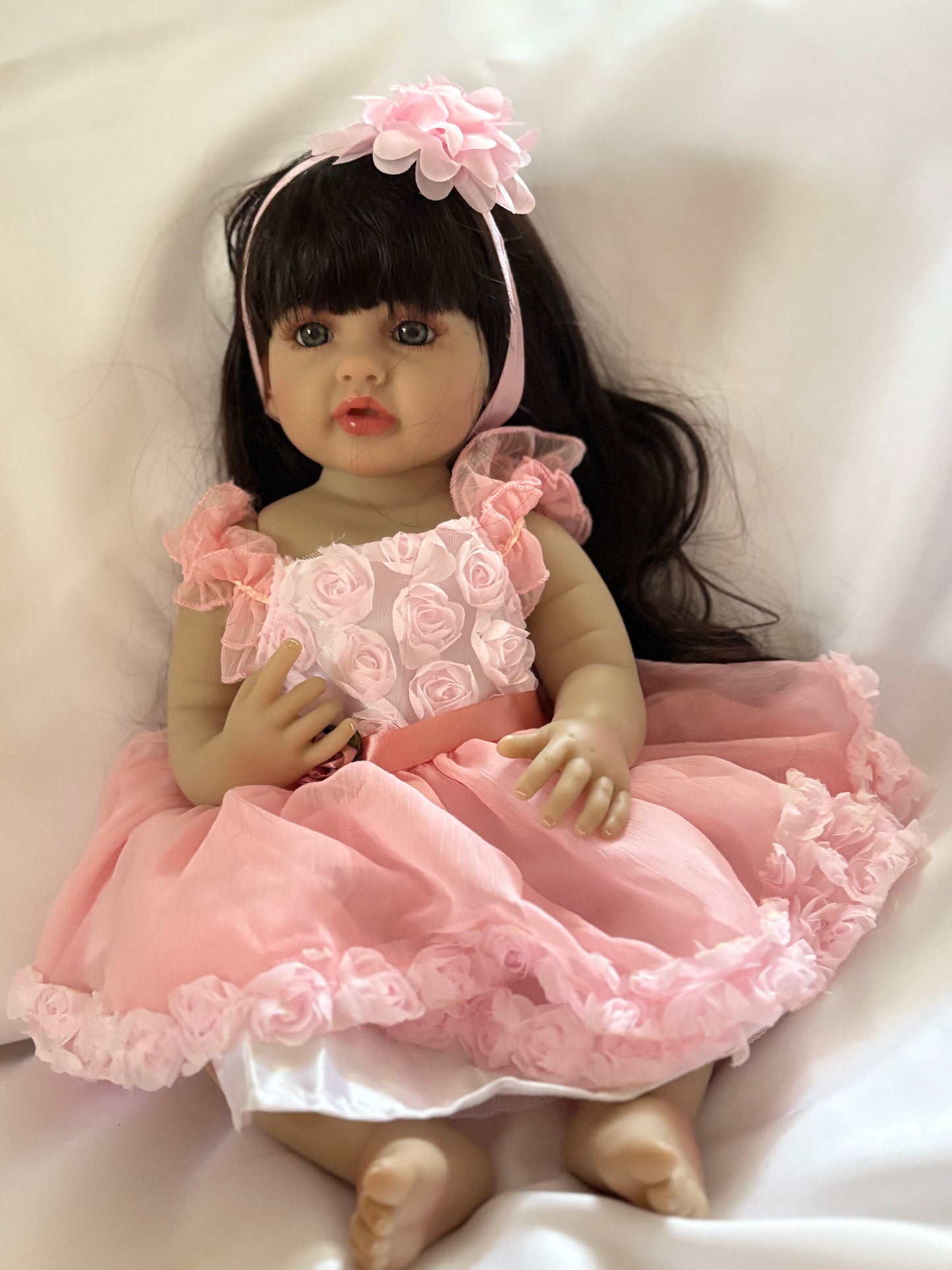 Adorable Reborn Girl Doll, Lifelike and Realistic, Two Outfits
