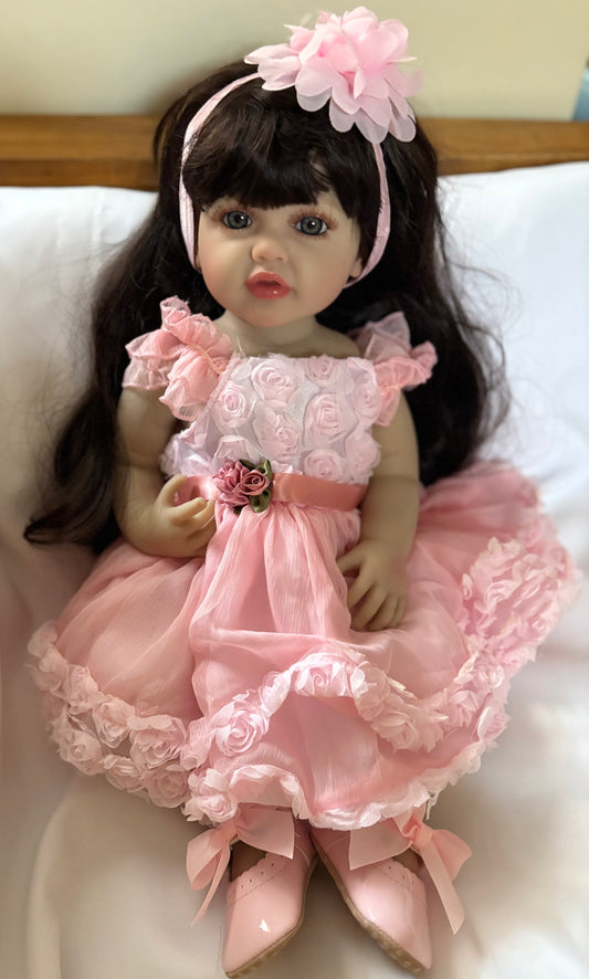 Adorable Reborn Girl Doll, Lifelike and Realistic, Two Outfits