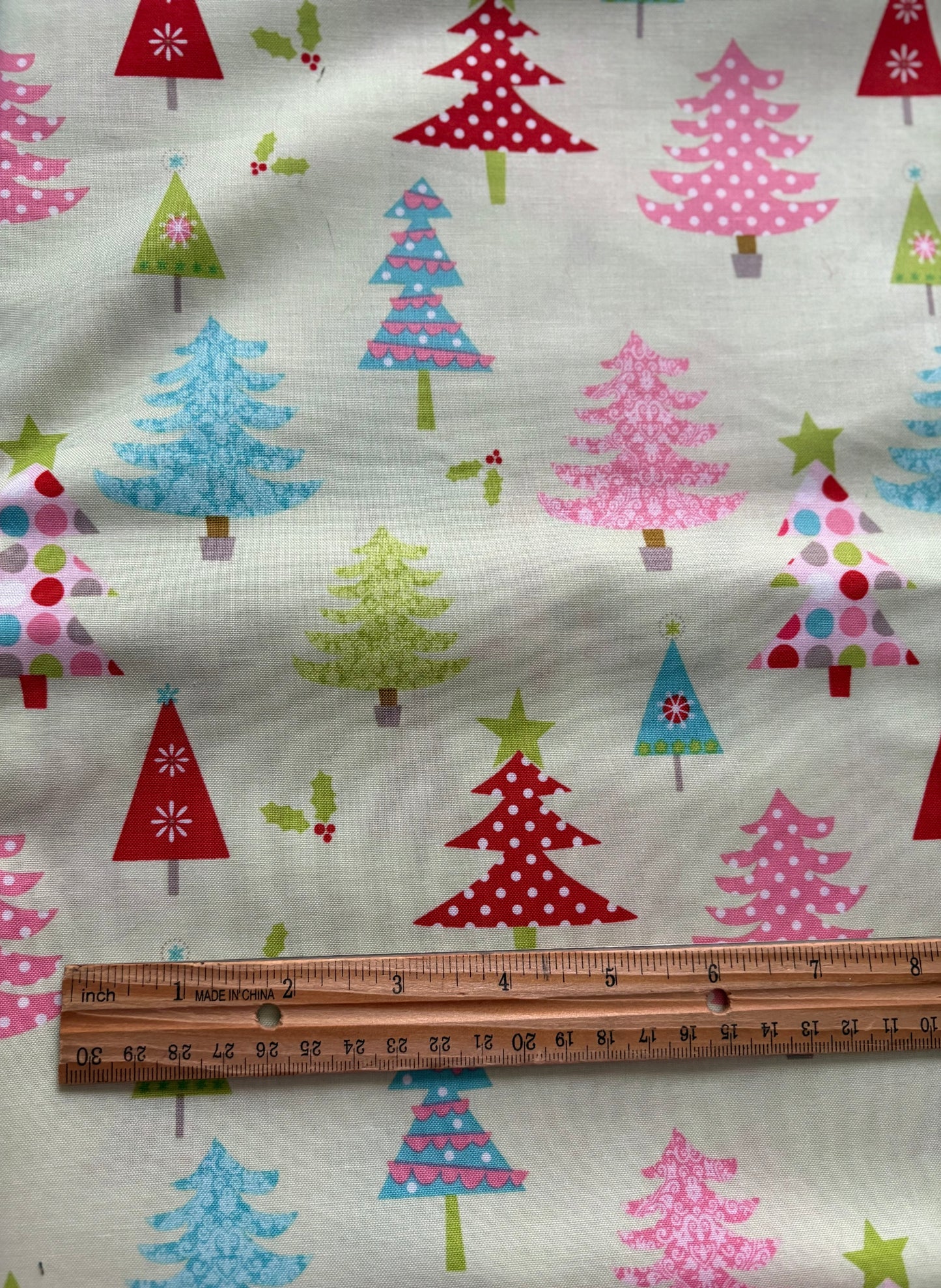 Riley Blake Christmas Tree Basics, Designer Cotton, Quilting Fabric, Sold by YARD