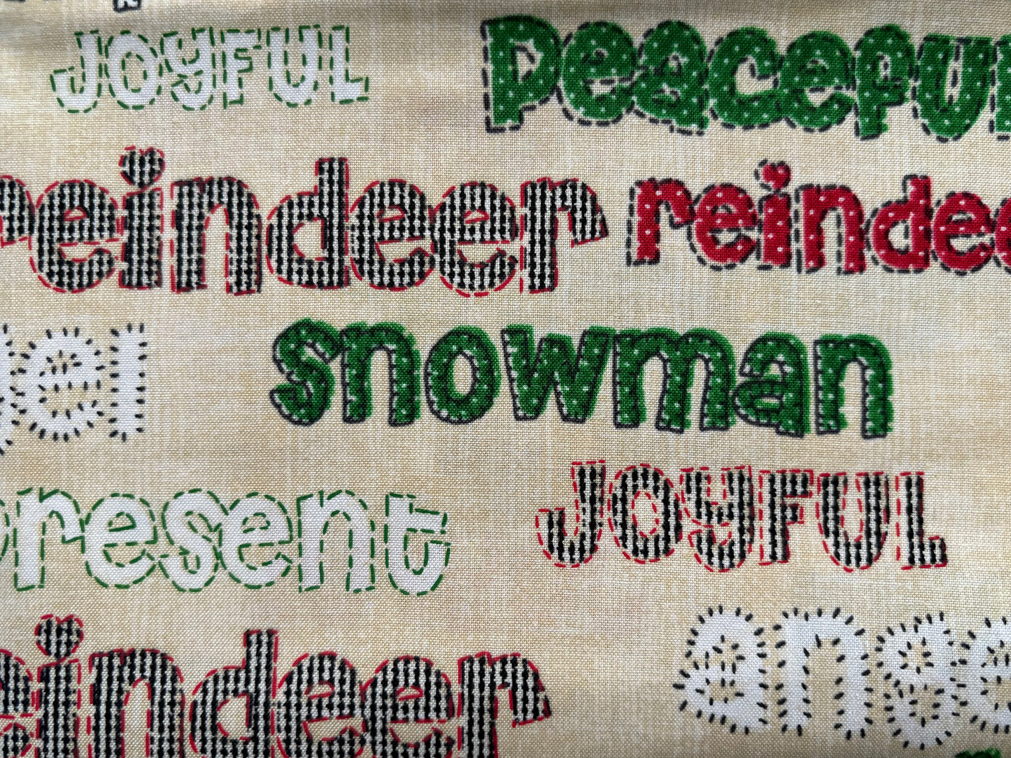 2 YARDS Whistler Studios Craft Paper Christmas, Designer Cotton, Quilting Fabric