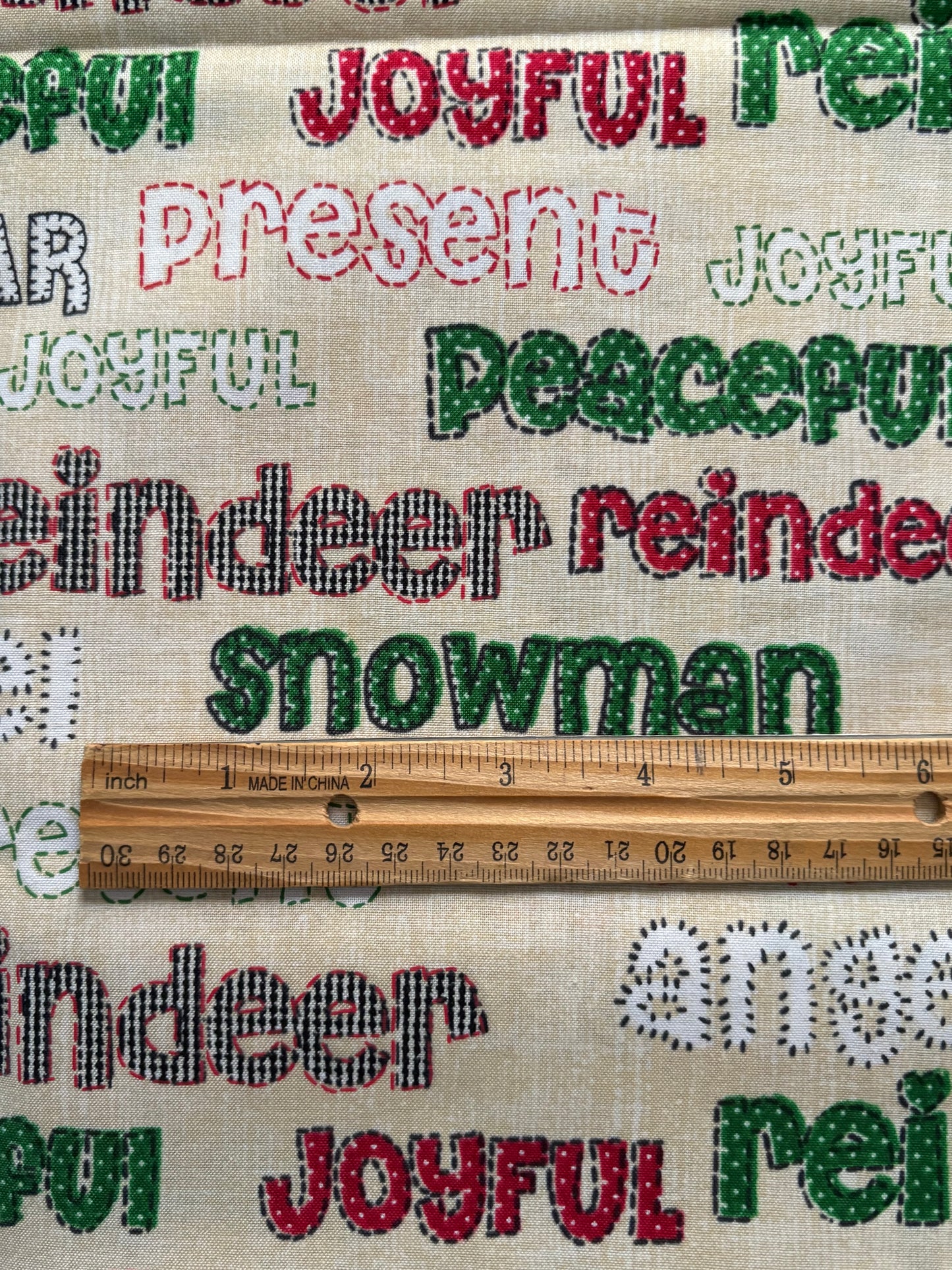 2 YARDS Whistler Studios Craft Paper Christmas, Designer Cotton, Quilting Fabric