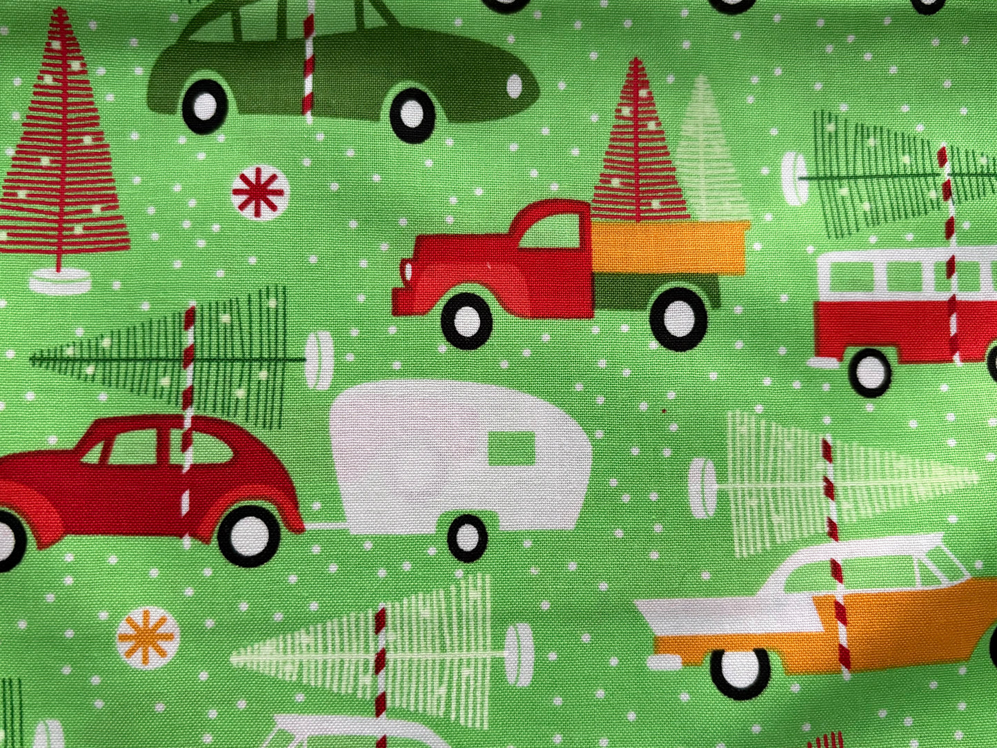 Robert Kaufman Swell Noel Christmas Cars by Cynthia Frenette, Designer Cotton, Quilting Fabric, Sold by YARD