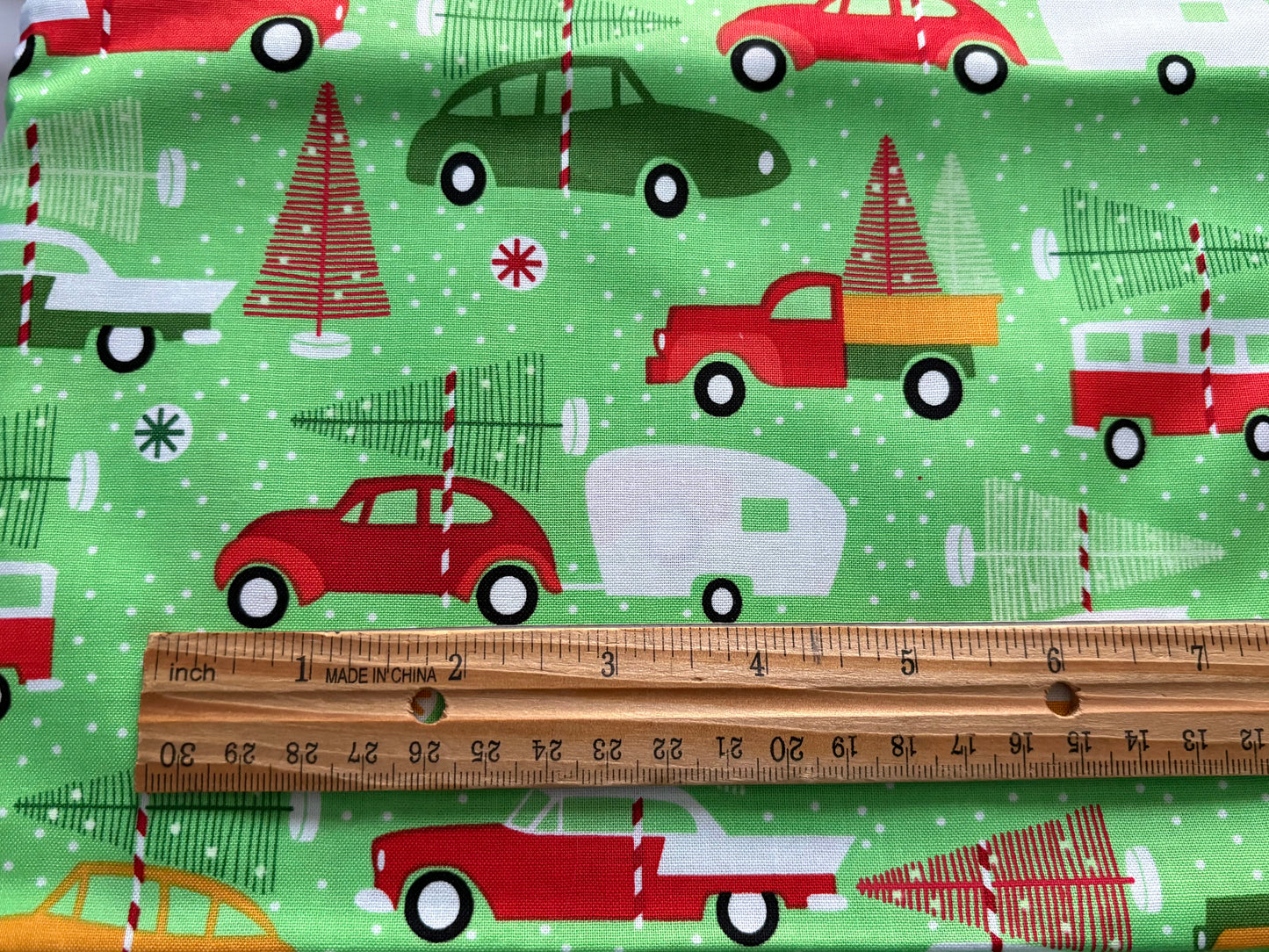 Robert Kaufman Swell Noel Christmas Cars by Cynthia Frenette, Designer Cotton, Quilting Fabric, Sold by YARD
