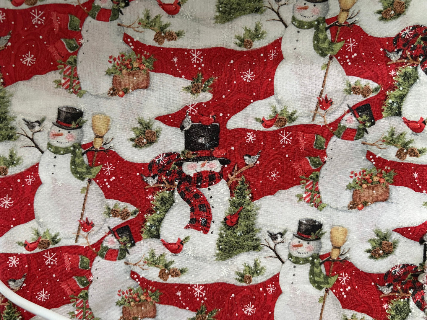 Susan Winget Snowman Scenic, Designer Cotton, Quilting Fabric, Sold by YARD