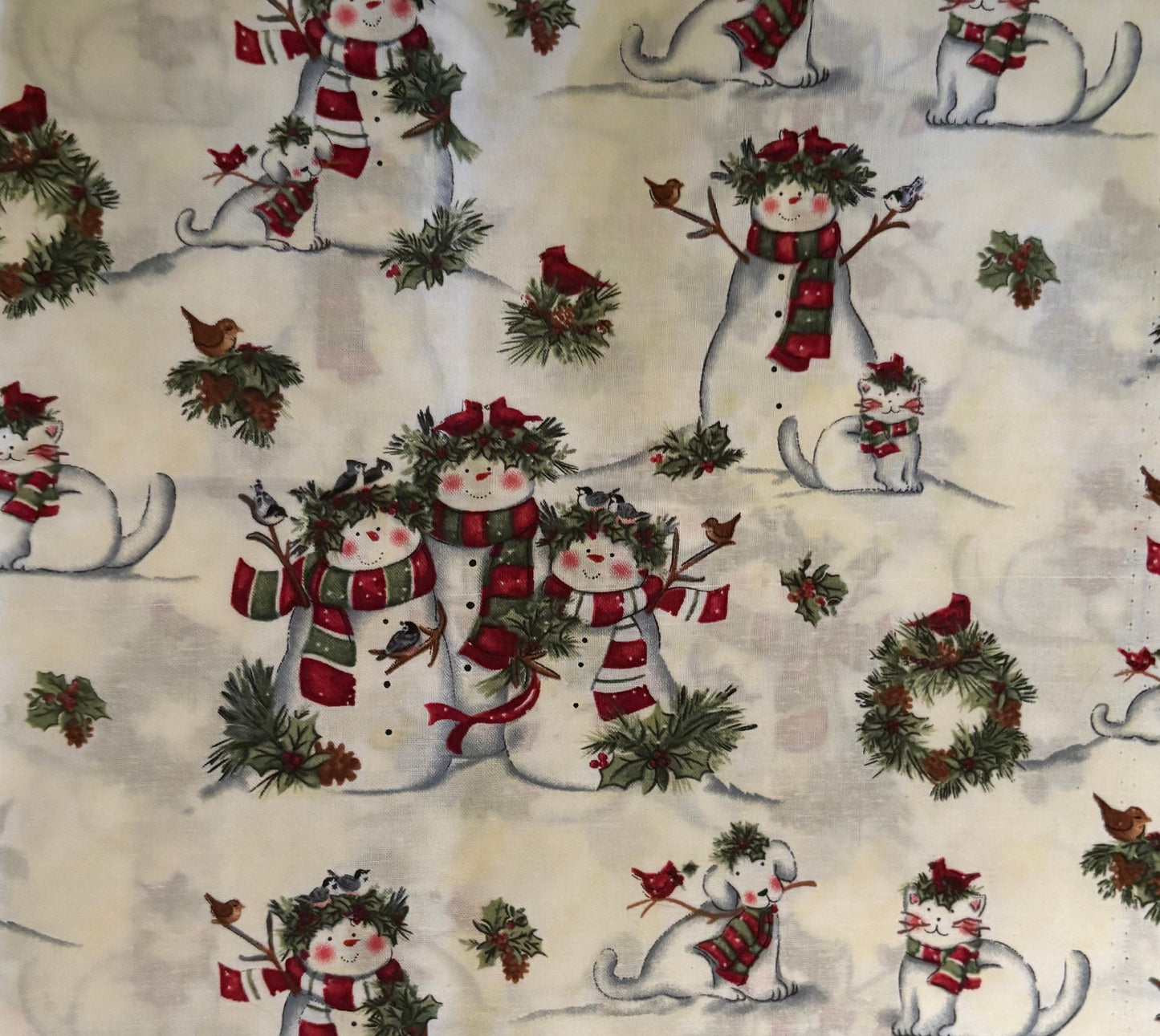 Susan Winget Cardinal Friends Scenic, Designer Cotton, Quilting Fabric, Sold by YARD