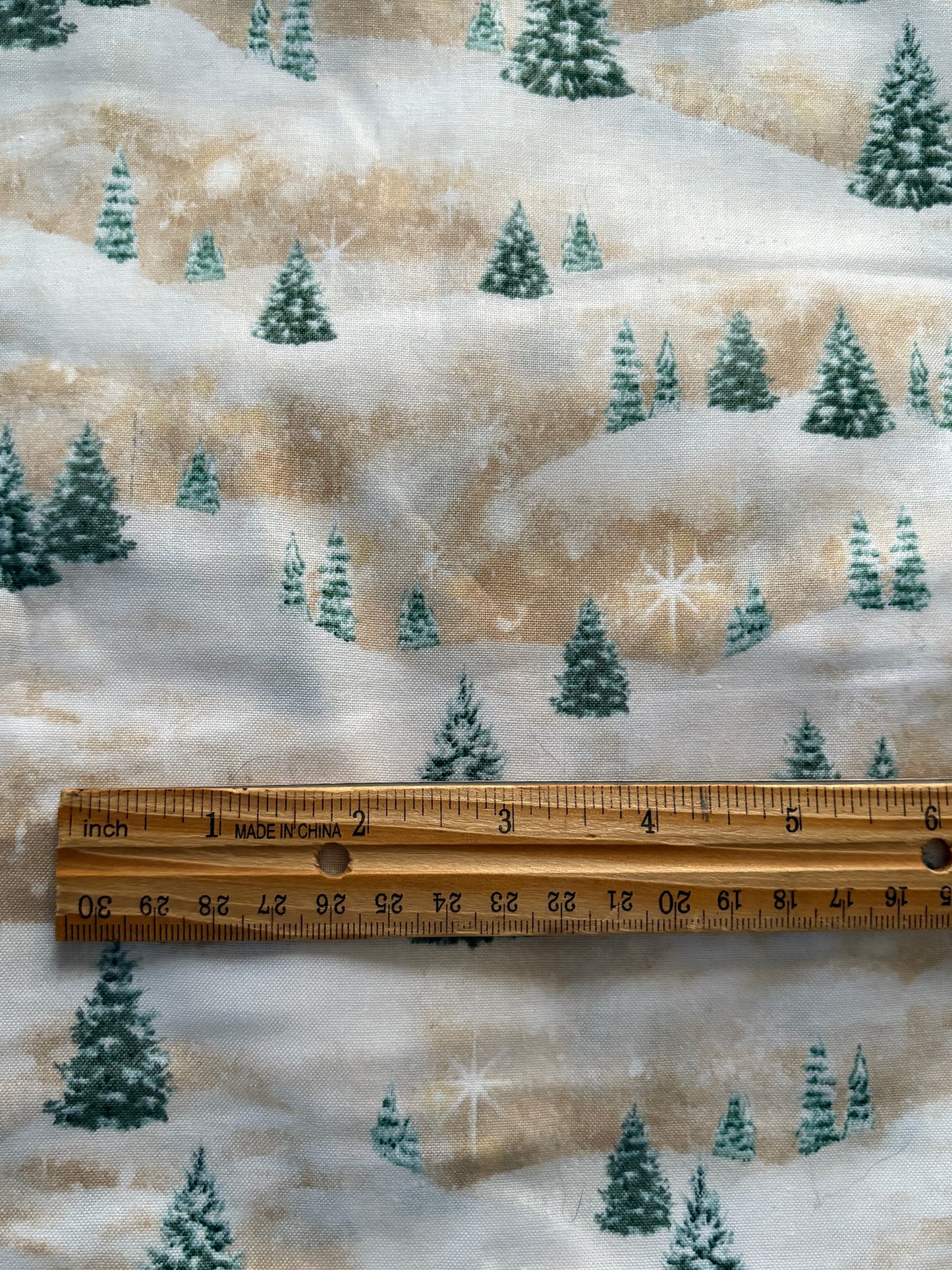Quilting Treasures Christmas Winter Pine Trees, Designer Cotton, Quilting Fabric, Sold by YARD