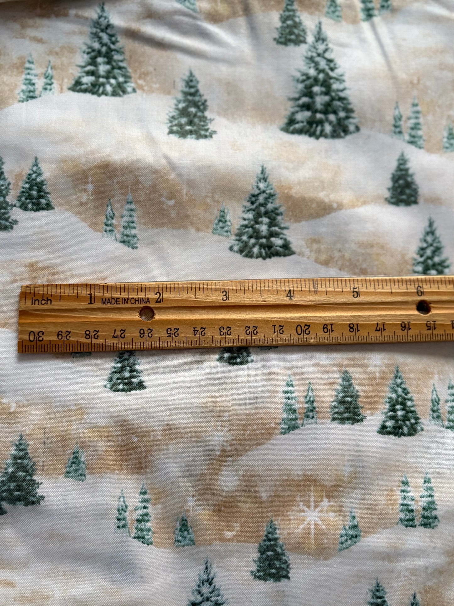 Quilting Treasures Christmas Winter Pine Trees, Designer Cotton, Quilting Fabric, Sold by YARD