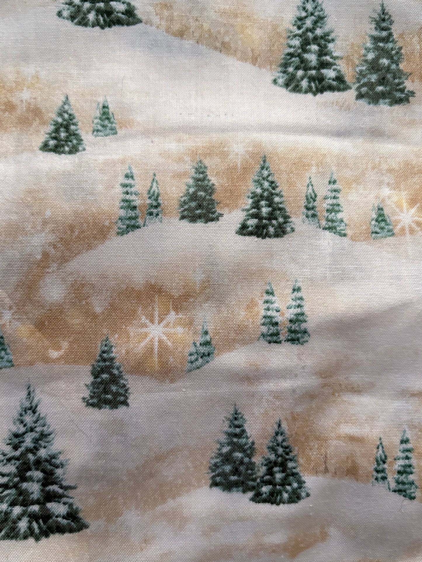 Quilting Treasures Christmas Winter Pine Trees, Designer Cotton, Quilting Fabric, Sold by YARD