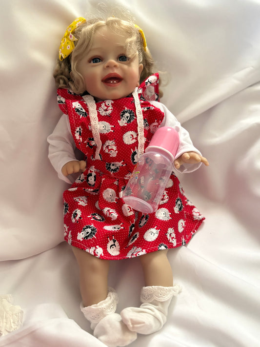 Adorable Reborn Girl Doll, Lifelike and Realistic, Handmade Outfits
