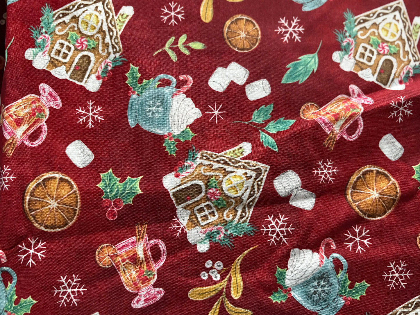 2 YARDS Blank Quilting Mistletoe Magic by Lily Ford, Designer Cotton, Quilting Fabric