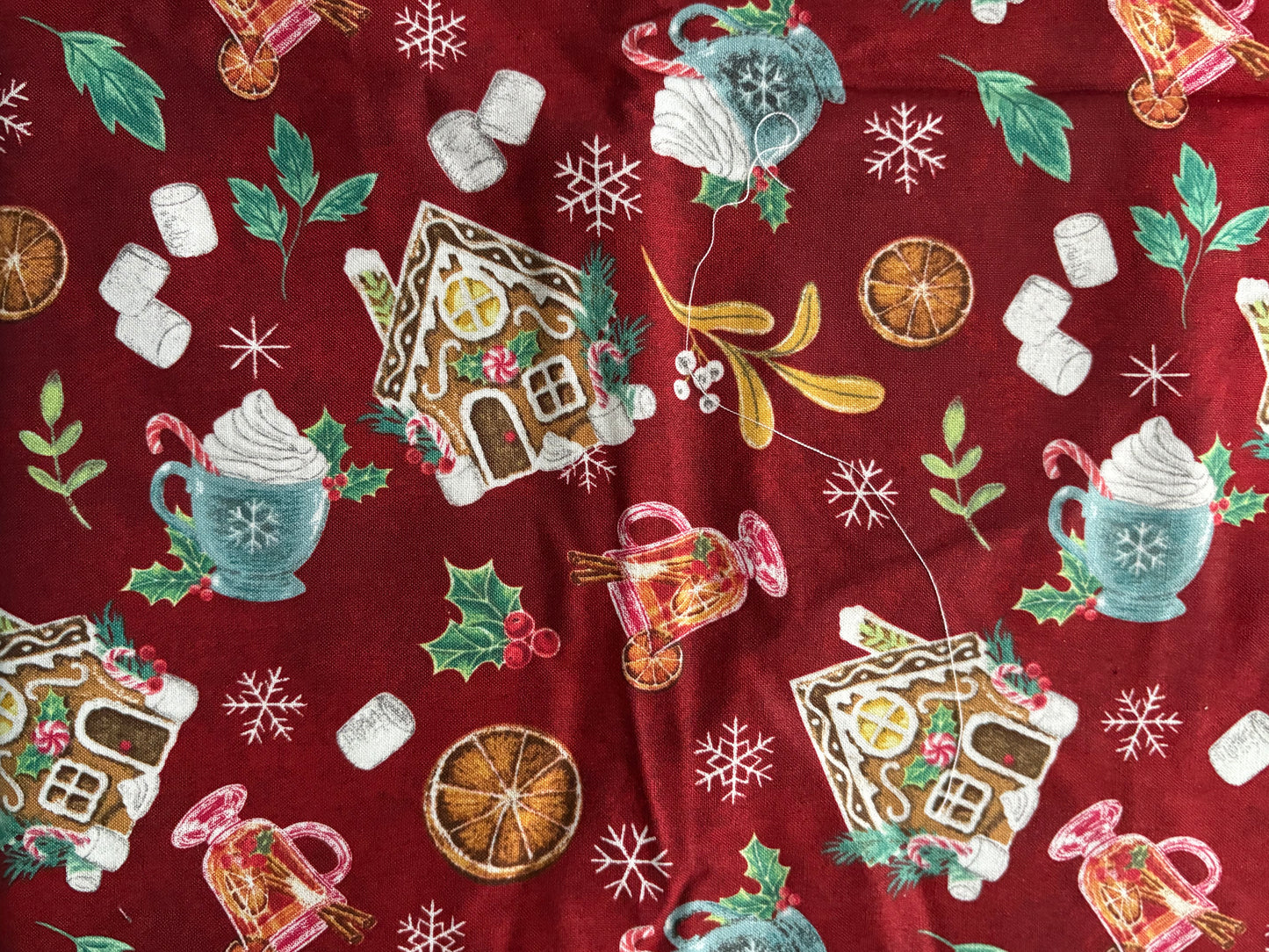 2 YARDS Blank Quilting Mistletoe Magic by Lily Ford, Designer Cotton, Quilting Fabric